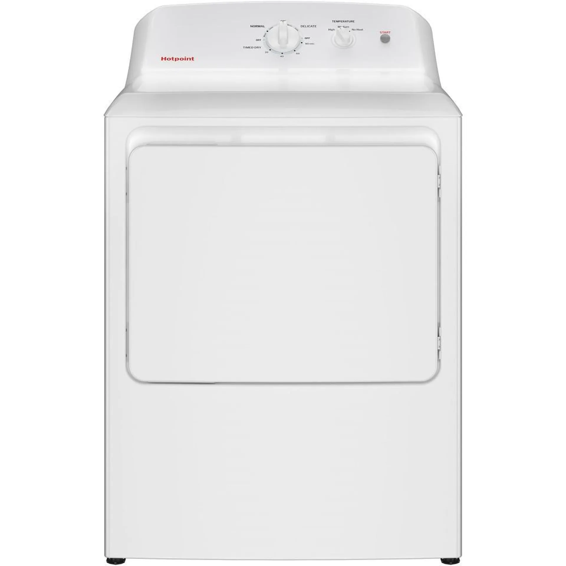 Hotpoint HTX26EASWWW 6.2 cu. ft. Capacity Electric Dryer with up to 120 Ft. Venting and Shallow Depth - White