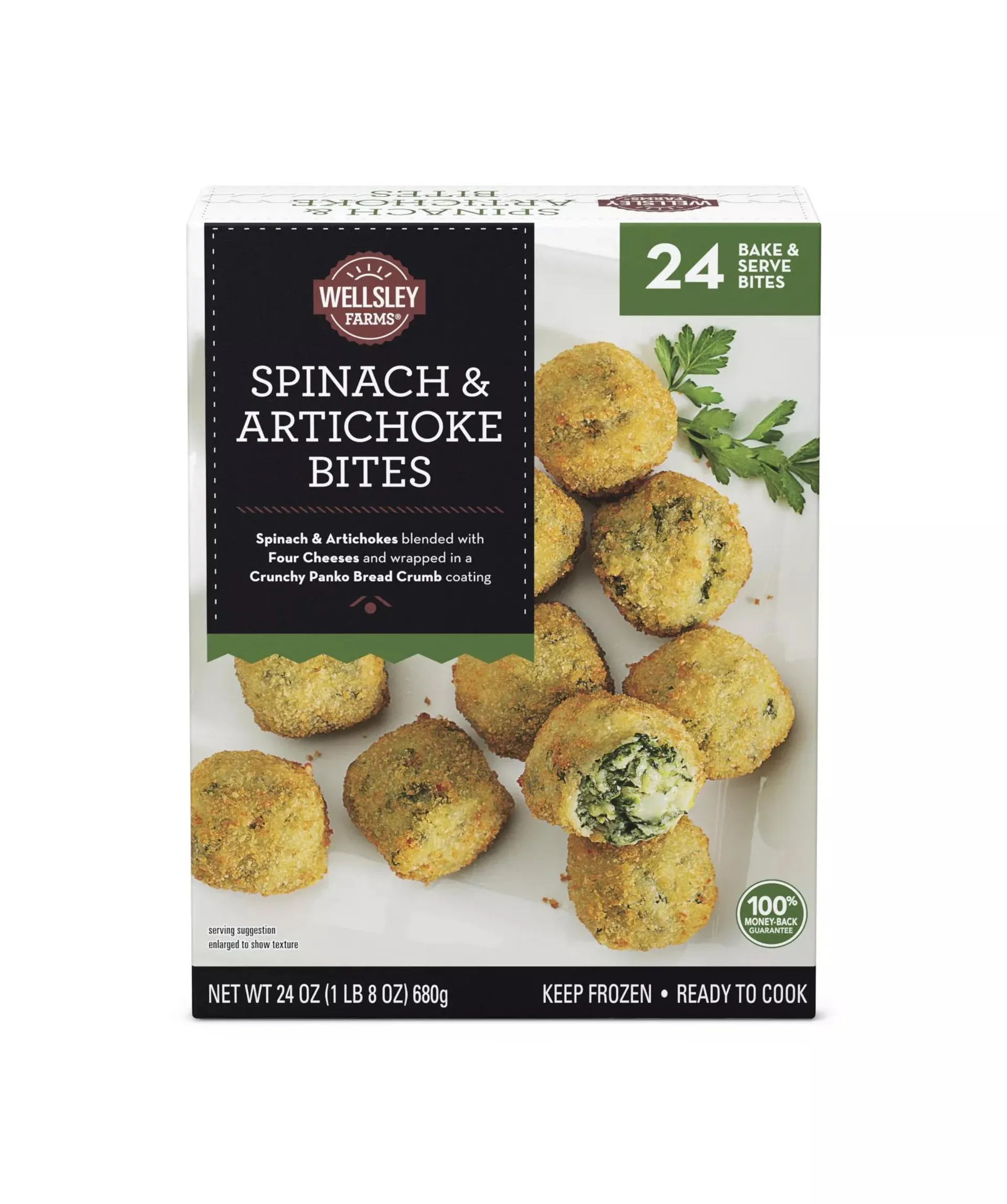 Wellsley Farms Spinach & Artichoke Poppers, 24 ct.