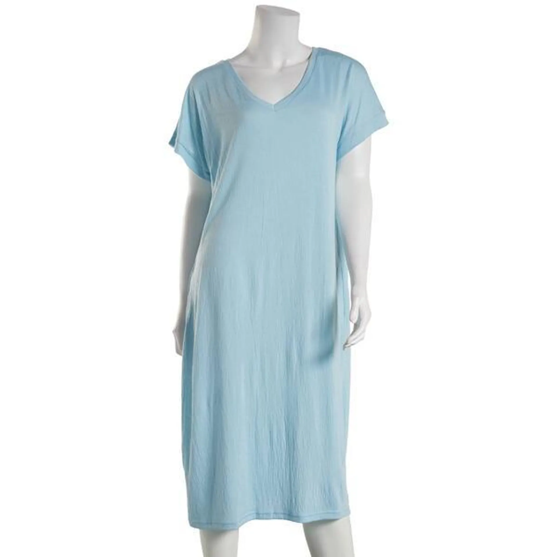 Womens Laura Ashley® Gauze Relaxed V-Neck Nightshirt