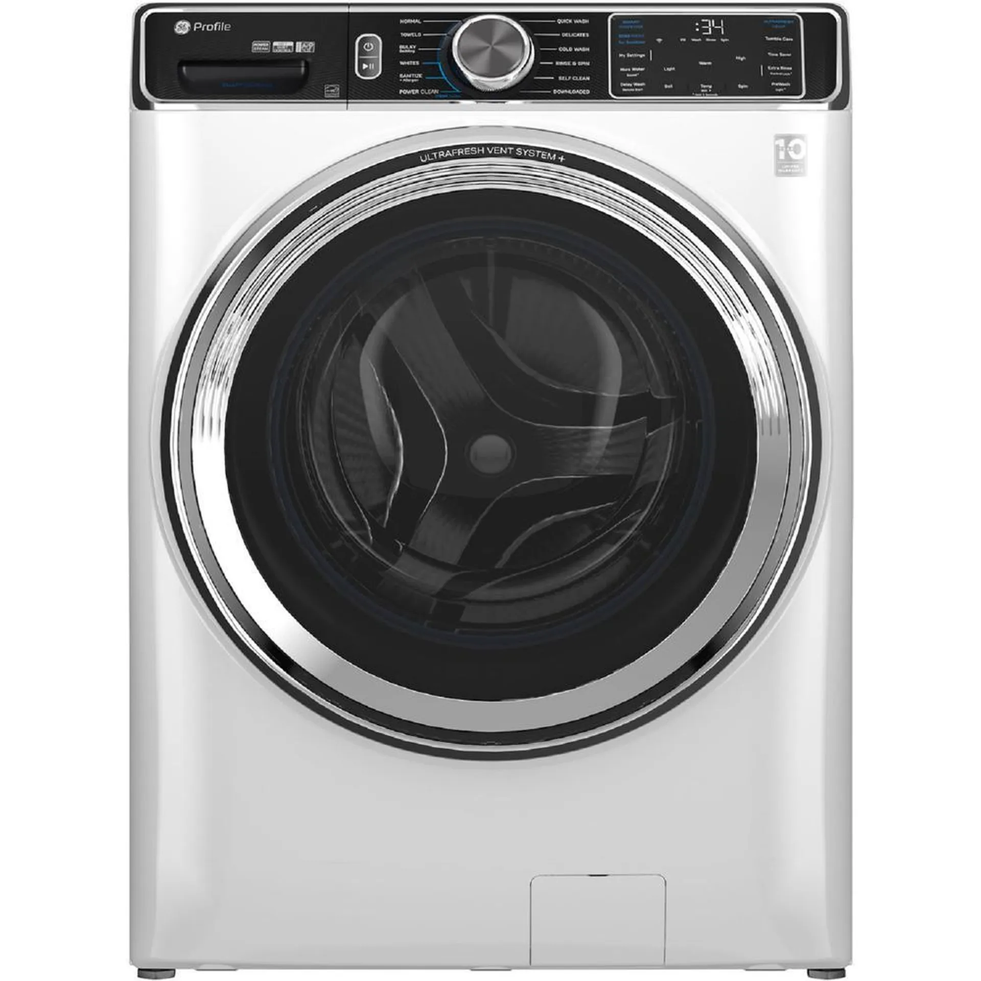 GE Appliances PFW870SSVWW Profile™ 5.3 cu. ft. Capacity Smart Front Load ENERGY STAR® Washer with UltraFresh™ Vent System+ with OdorBlock™ - White