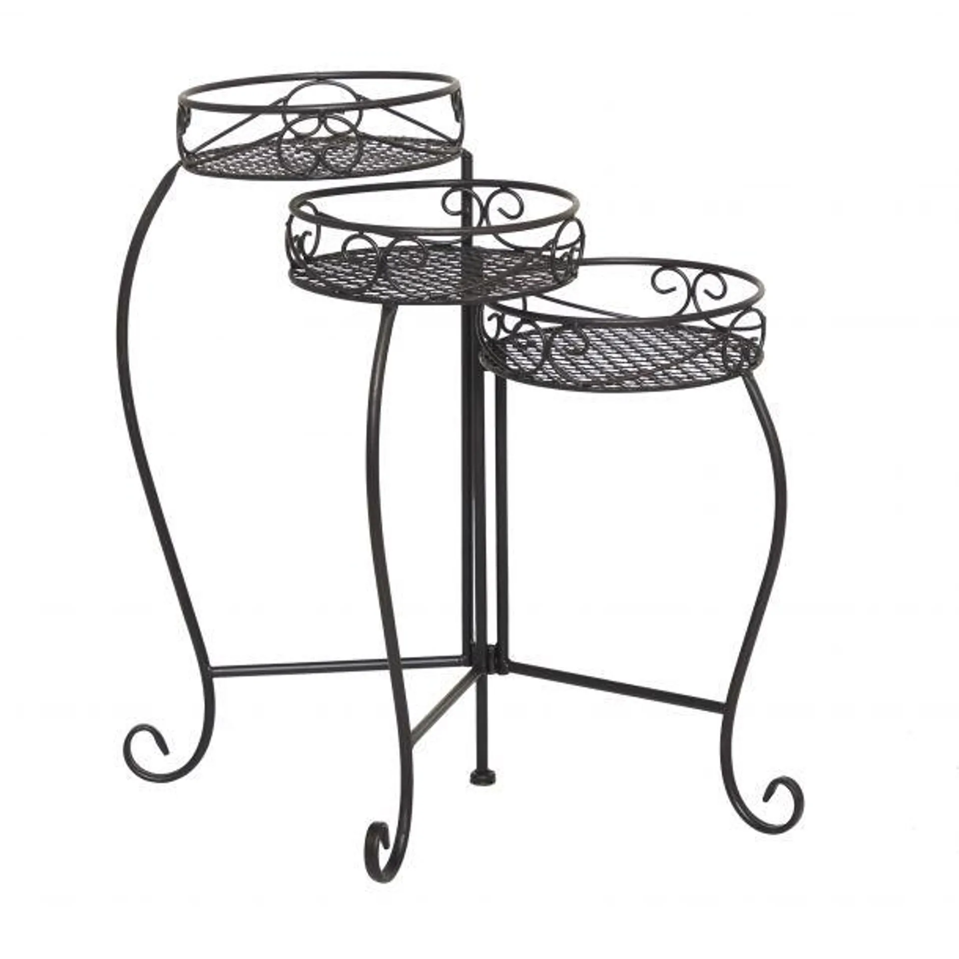 Black Iron Industrial Plantstand, 23 x 22 x 17