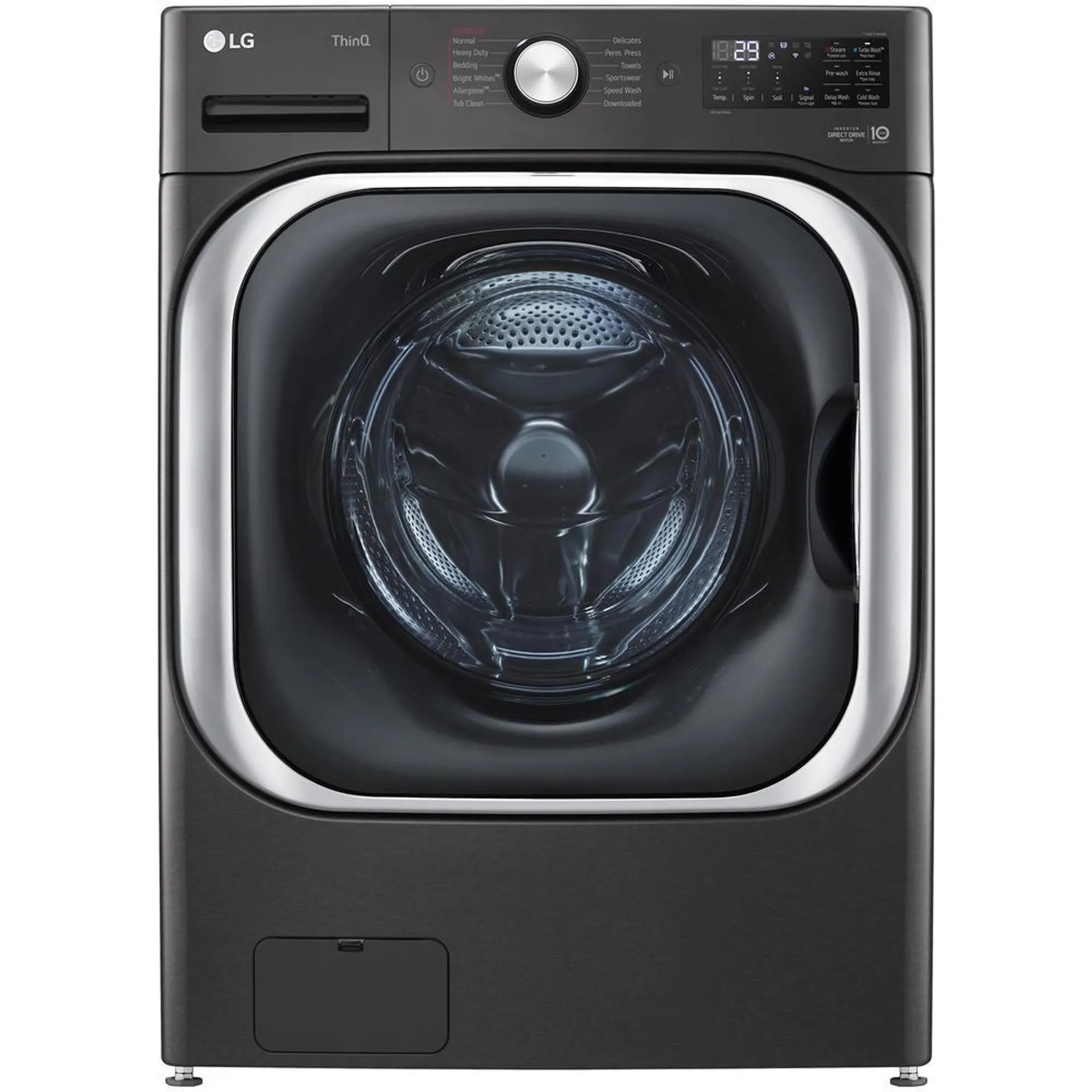 LG WM8900HBA 5.2 cu. ft. Mega Capacity Wi-Fi Enabled Front Load Washer with TurboWash® & Built-In Intelligence – Black Steel