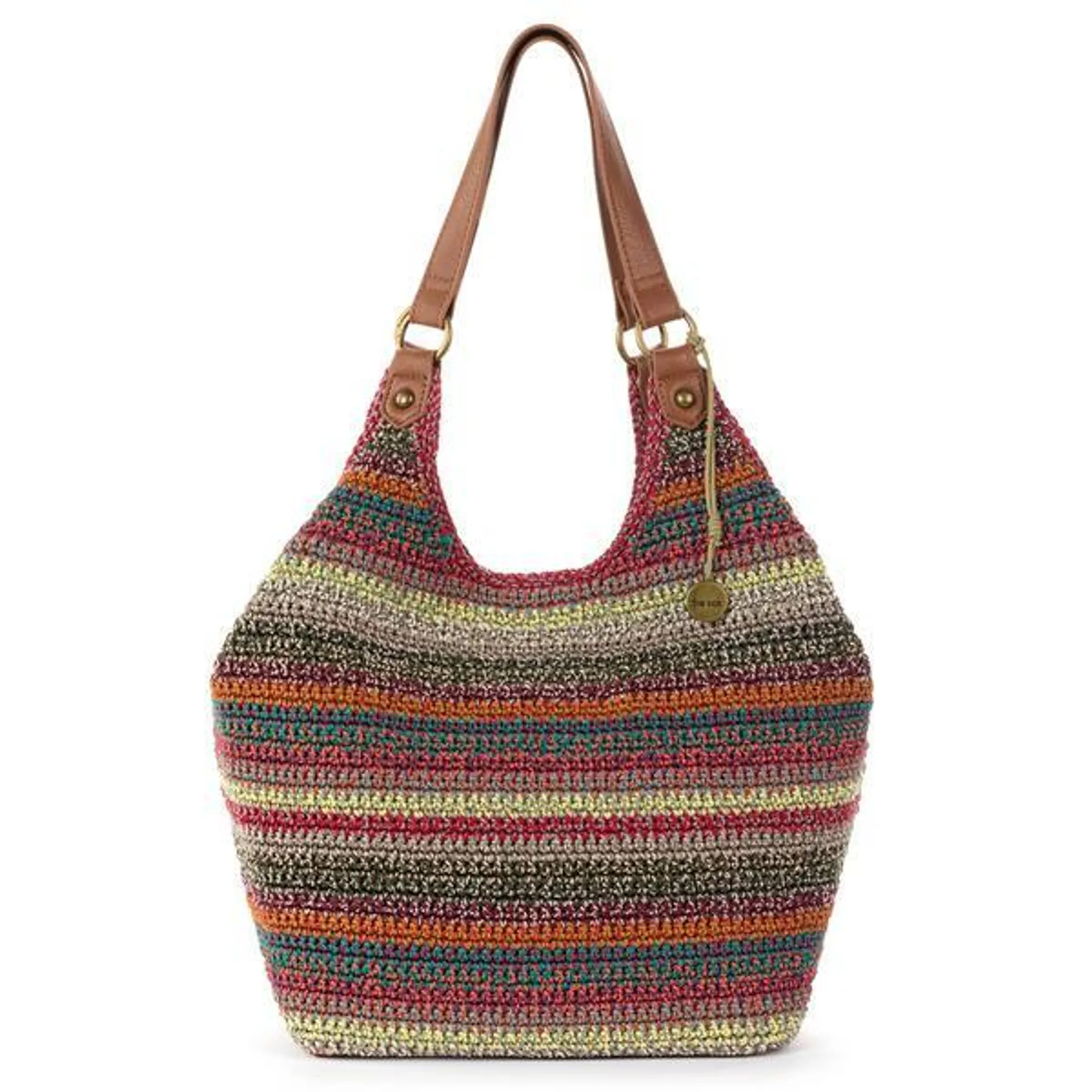 The Sak Roma Crochet Shopper - Sunset Stripe