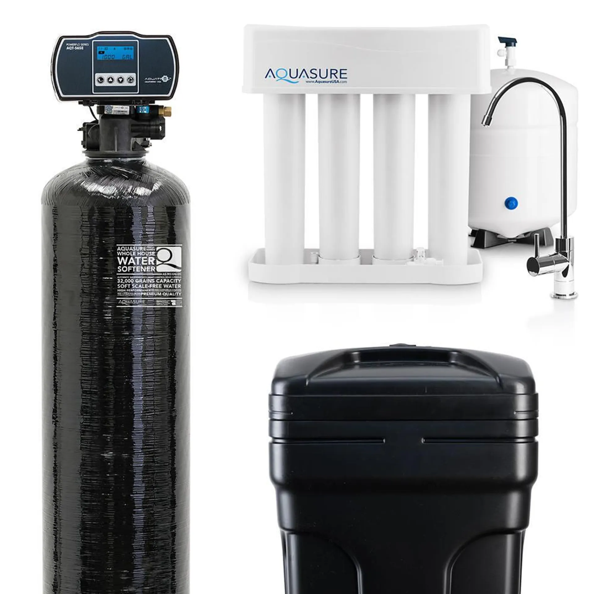 Aquasure AS-PR75HS32D 32,000 Grains Water Softener Filter Bundle