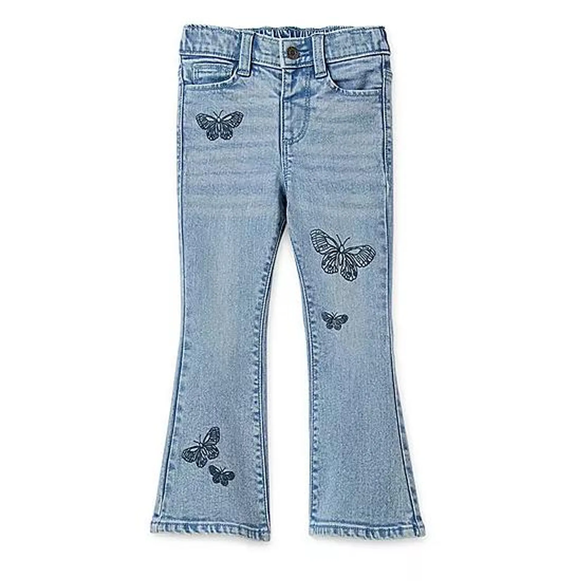 Okie Dokie Toddler & Little Girls Adjustable Waist Flare Leg Jean