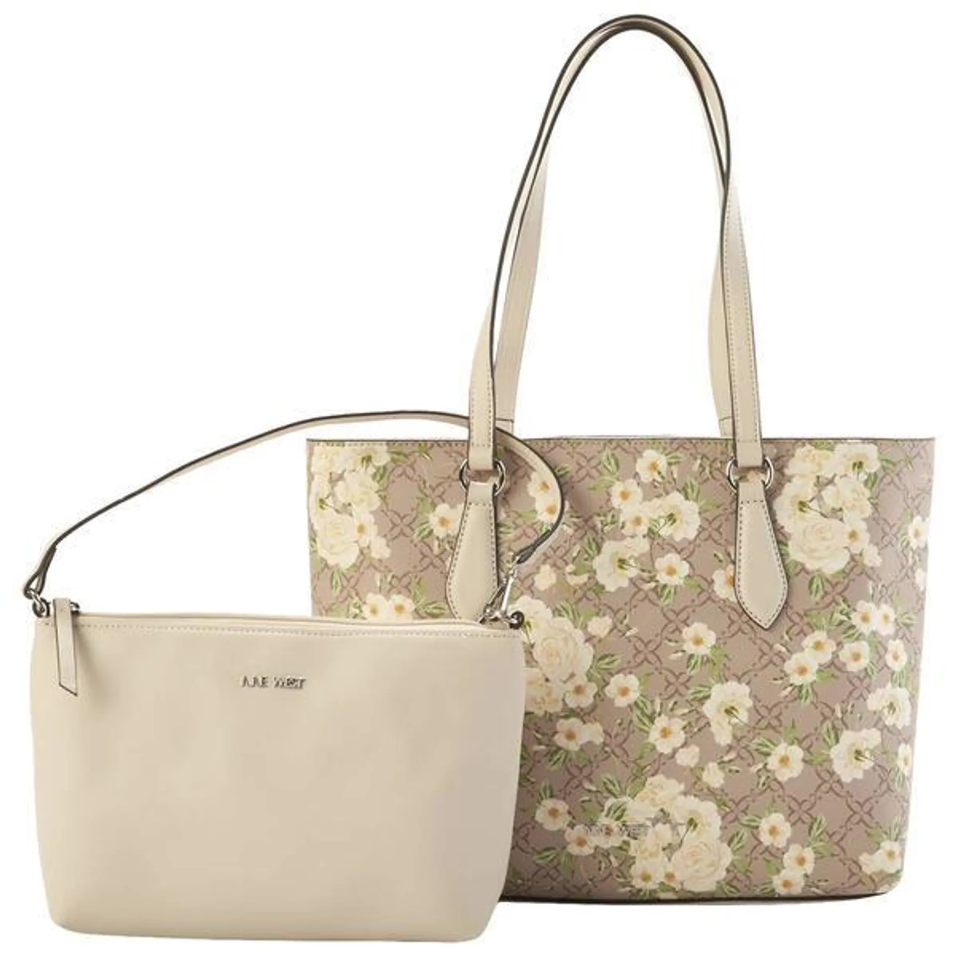 Nine West Lennox Floral Logo Tote with Bonus Shoulder Bag