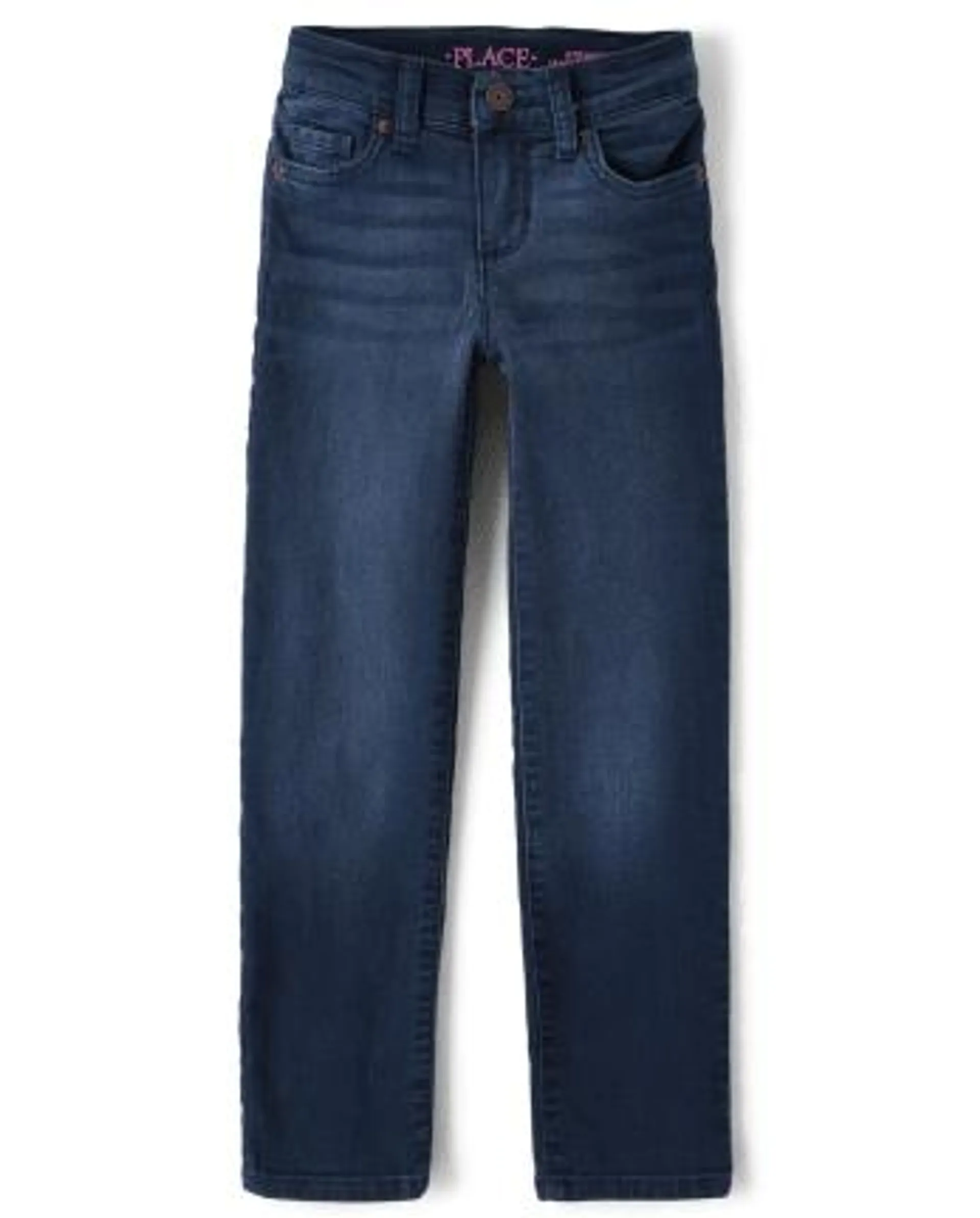 Girls Straight Jeans - kona wash