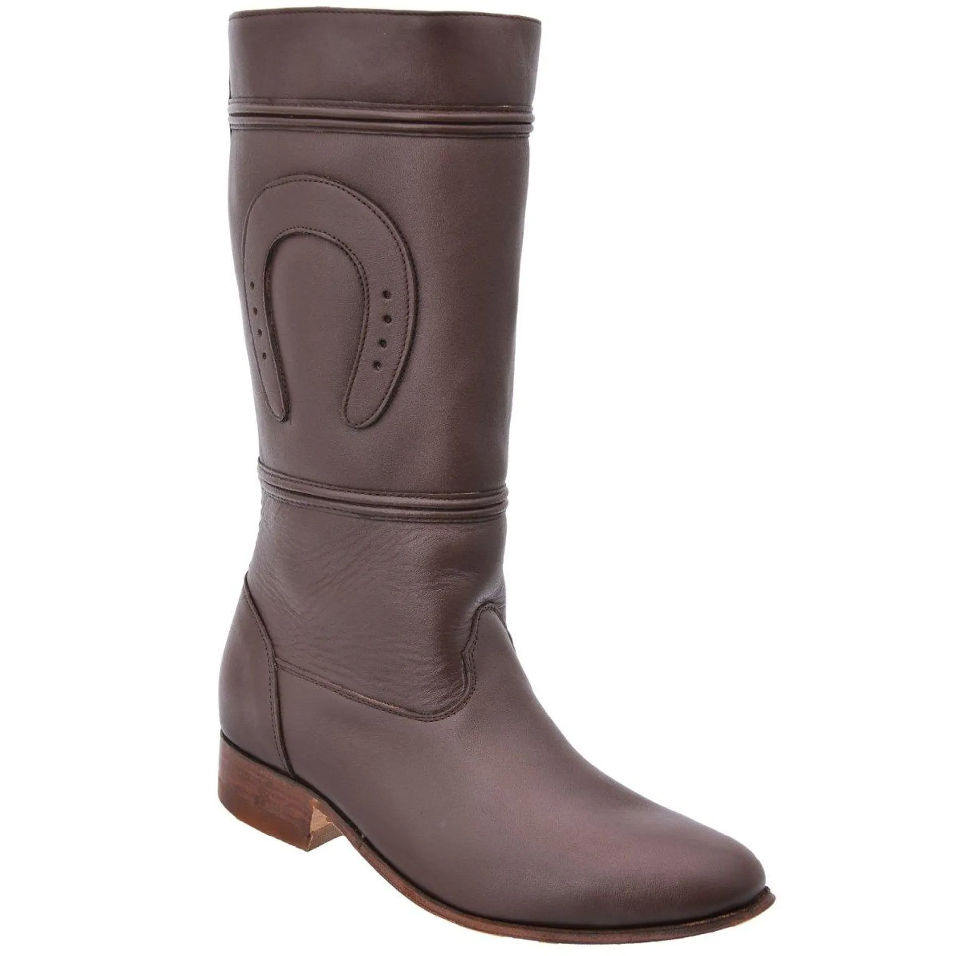 Botas de Escaramuza para Dama en Piel Napa Original Color Cafe WD-458