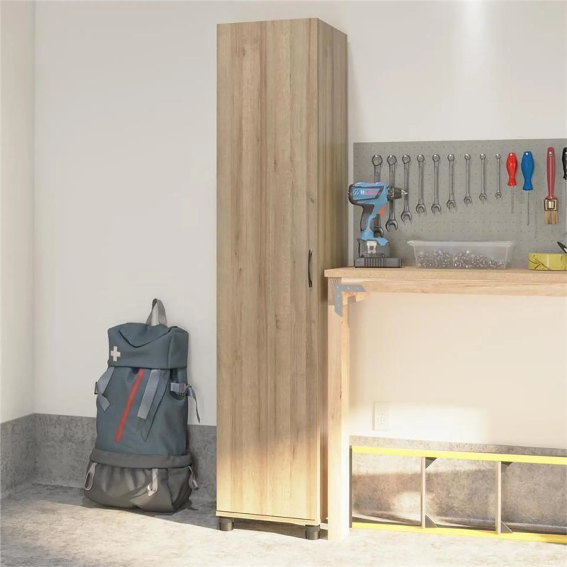 thinkstar Systembuild Evolution Lory 16" Utility Storage Cabinet In Natural