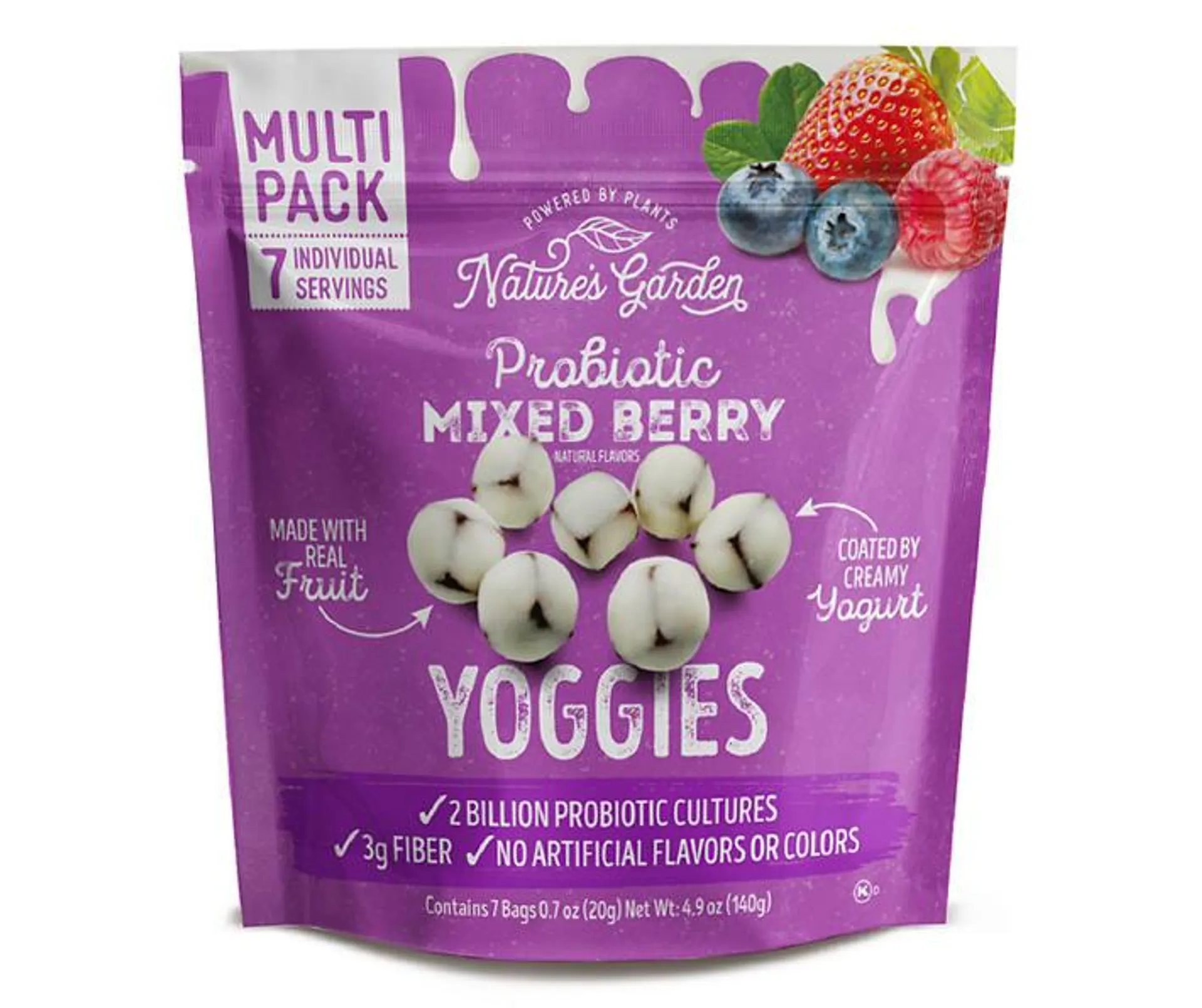 Probiotic Mixed Berry Yoggies, 7-Pack