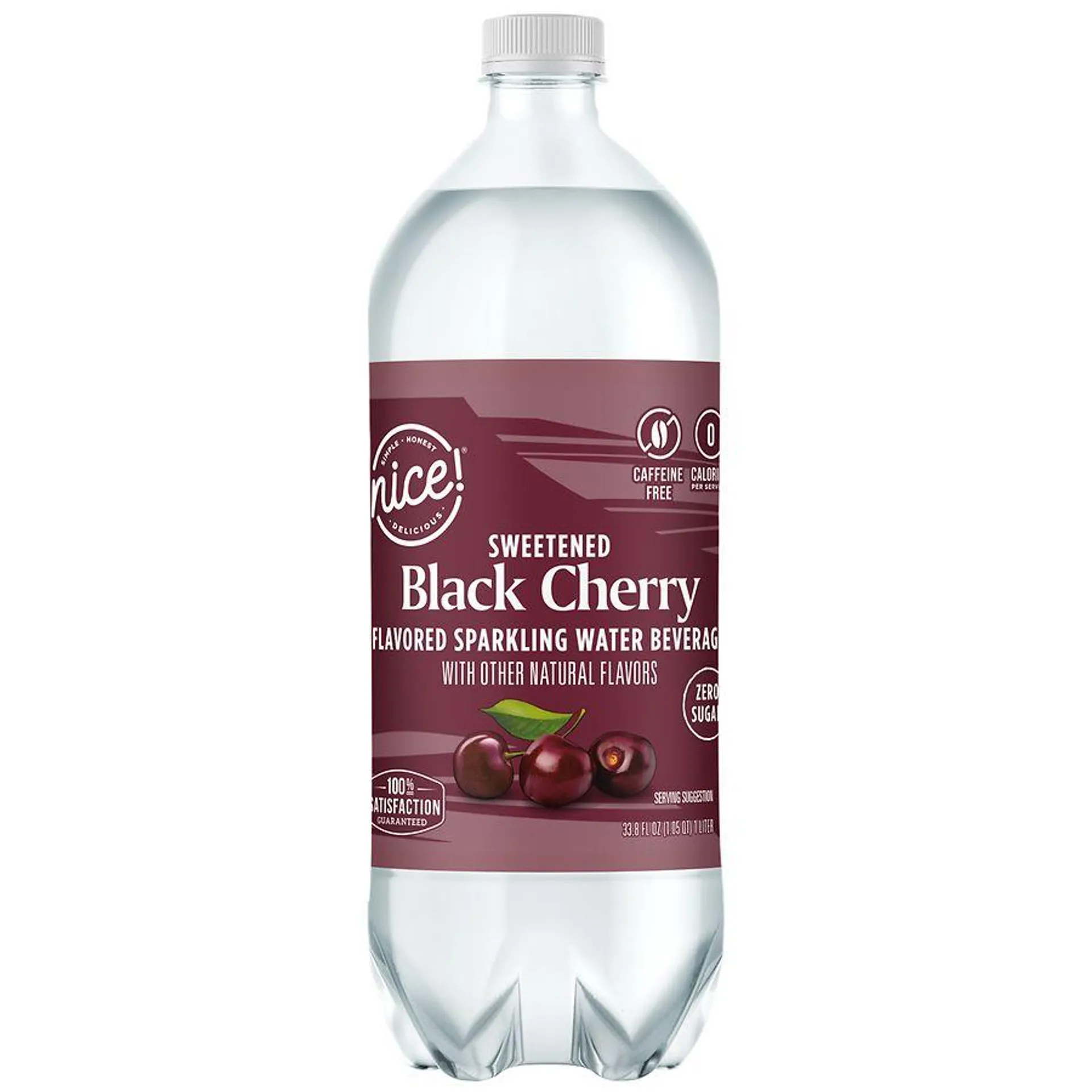 Flavored Sparkling Water Beverage Black Cherry