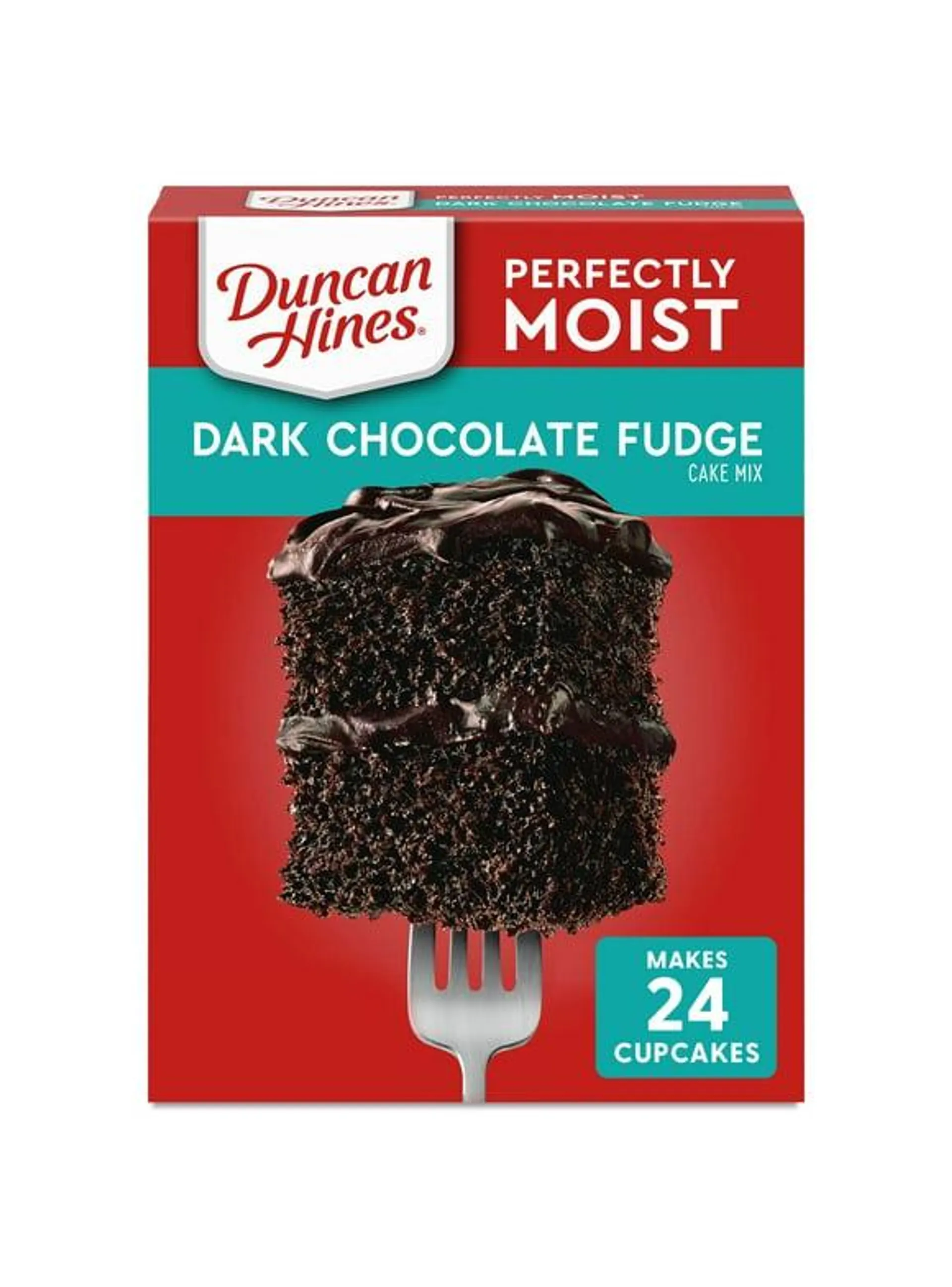 Duncan Hines Perfectly Moist Dark Chocolate Fudge Cake Mix, 15.25 oz