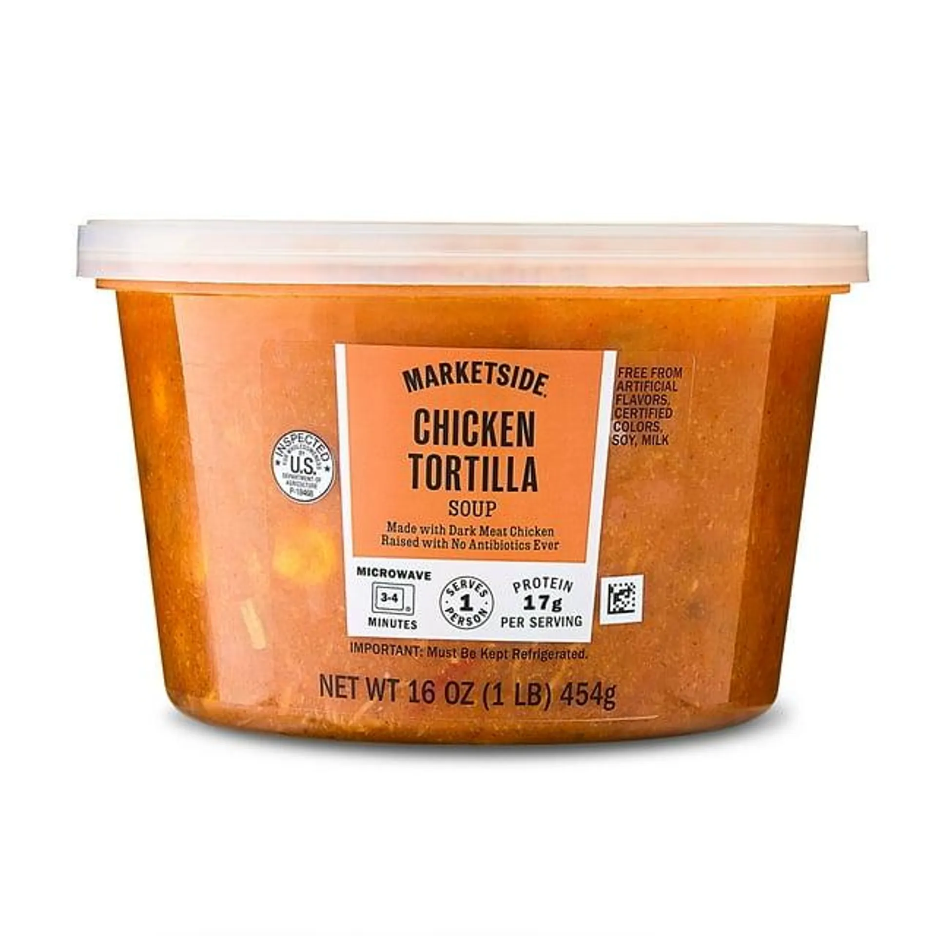 Marketside Chicken Tortilla Soup, Fresh Deli Soup, 16 oz Cup