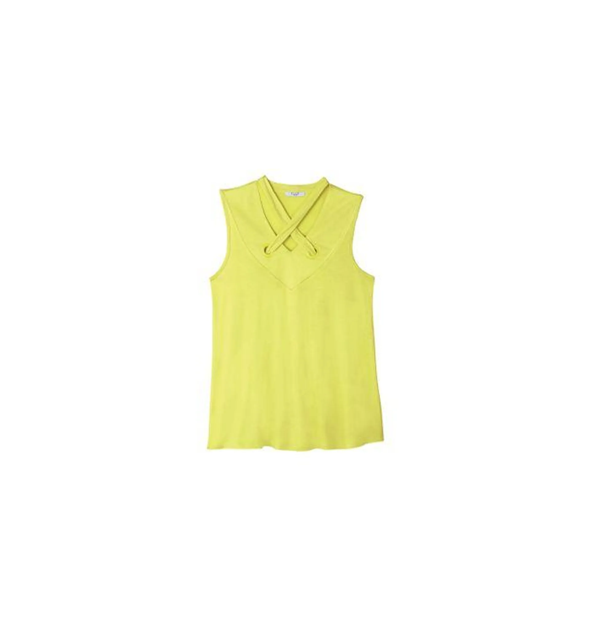 Sleeveless Grommet Top