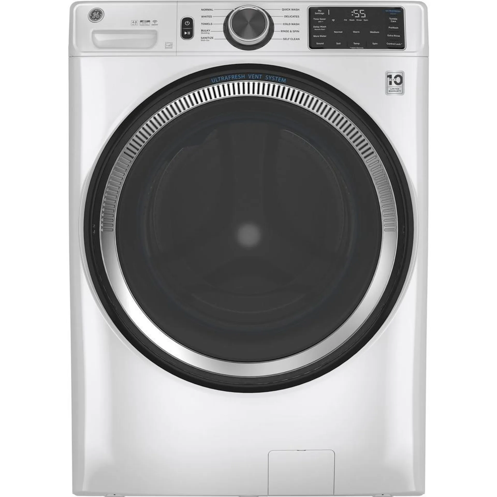 GE Appliances GFW550SSNWW 4.8cu.ft. Front Loading Washer – White