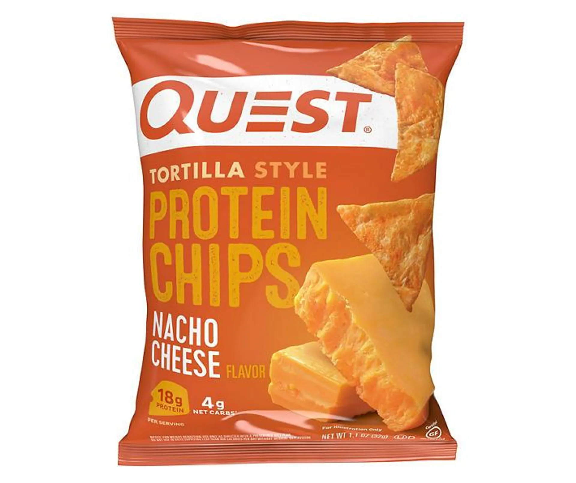 Nacho Cheese Tortilla Protein Chips, 1.1 Oz.