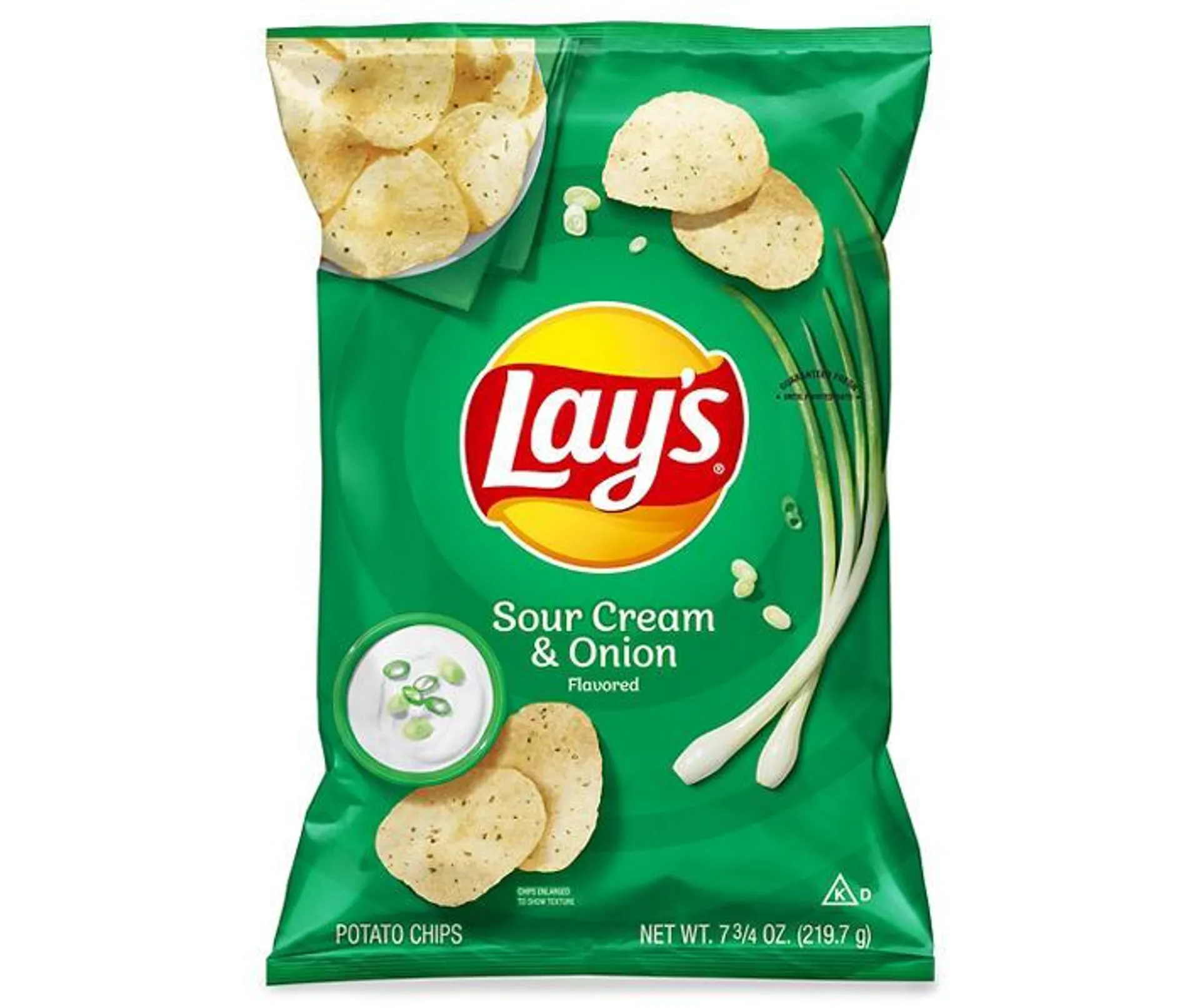 Lay's Potato Chips Sour Cream & Onion Flavored 7 3/4 Oz