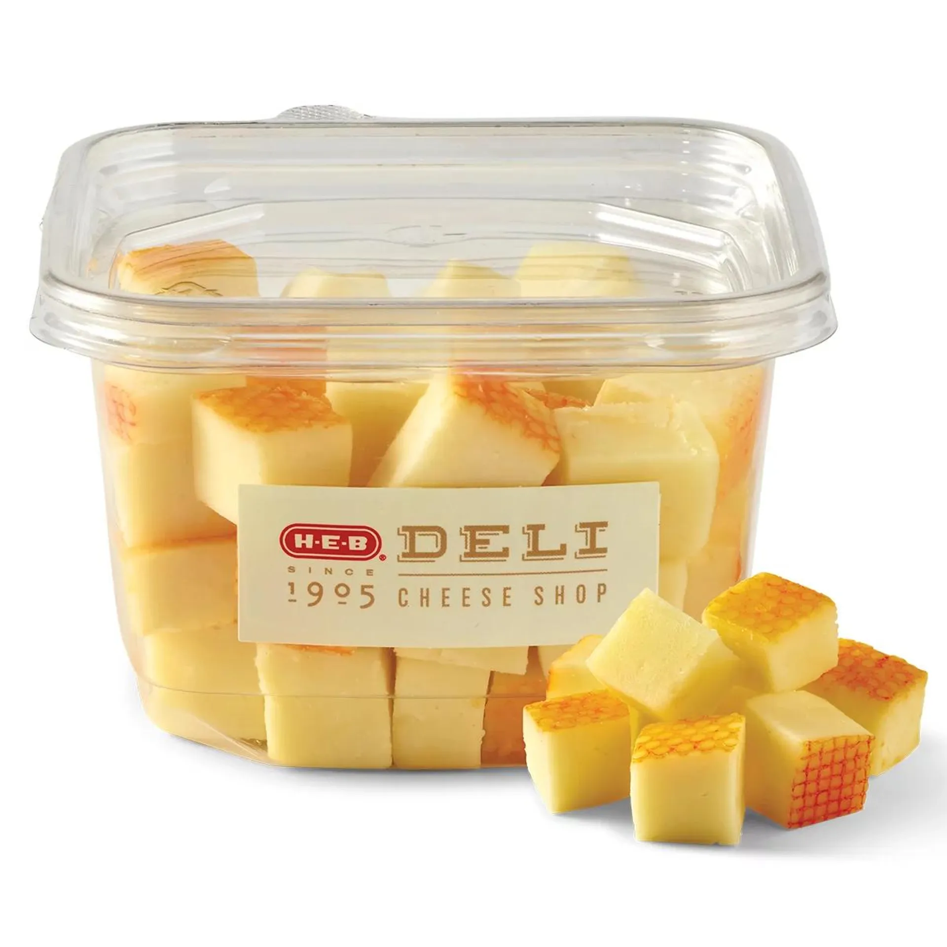 H‑E‑B Deli Muenster Cheese Cubes