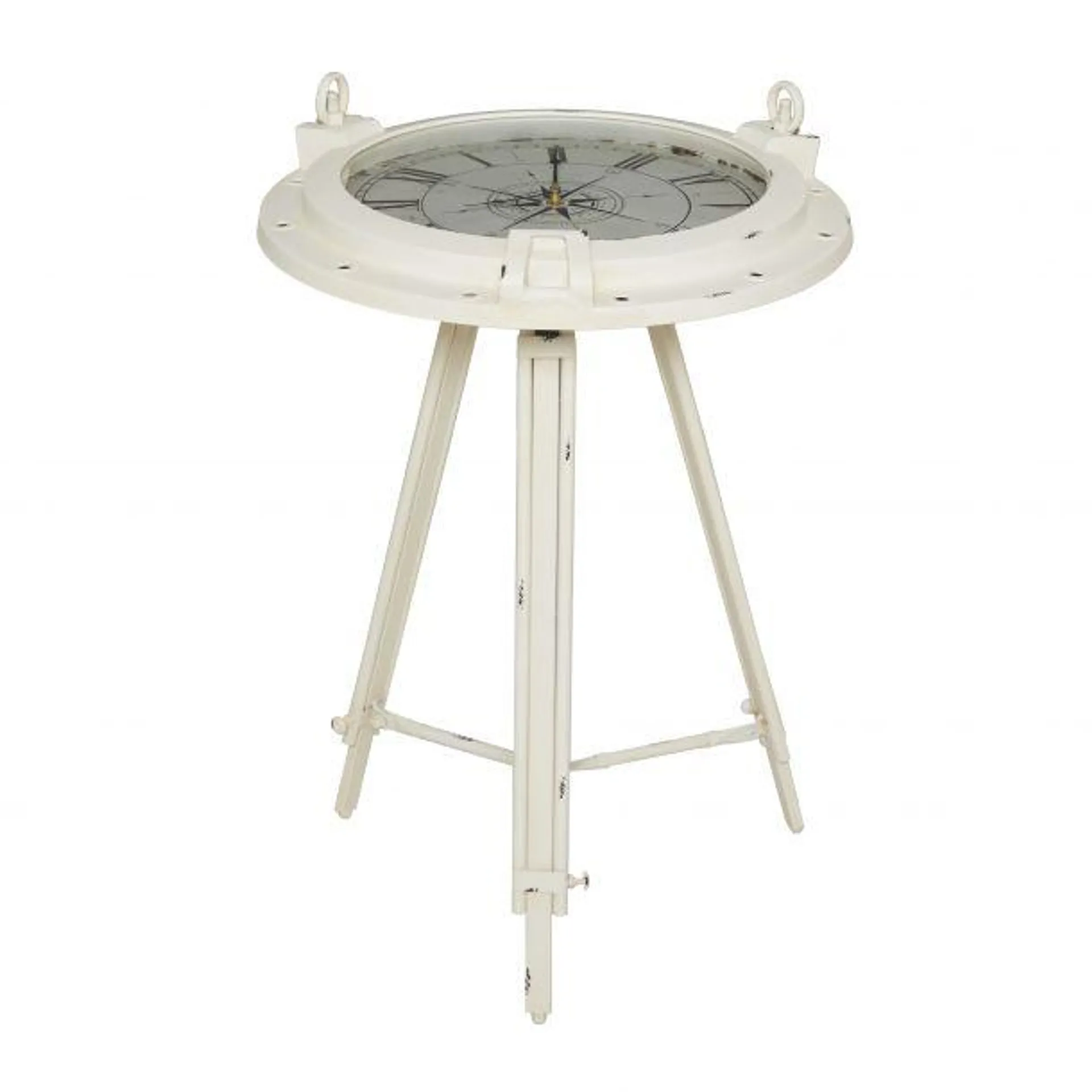 Coastal 27" Accent Table by Marisol + Daisy - White