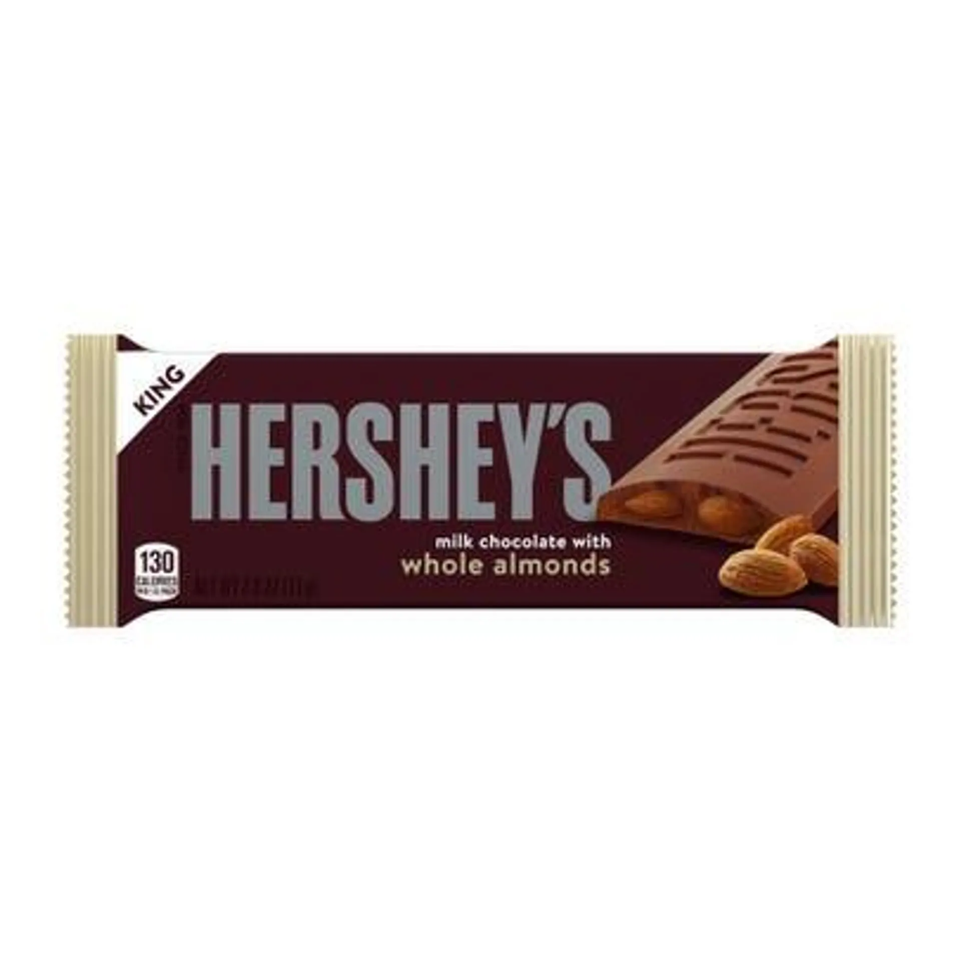 Hersheys Milk Chocolate Bar with Almonds, King Size - 2.6 oz