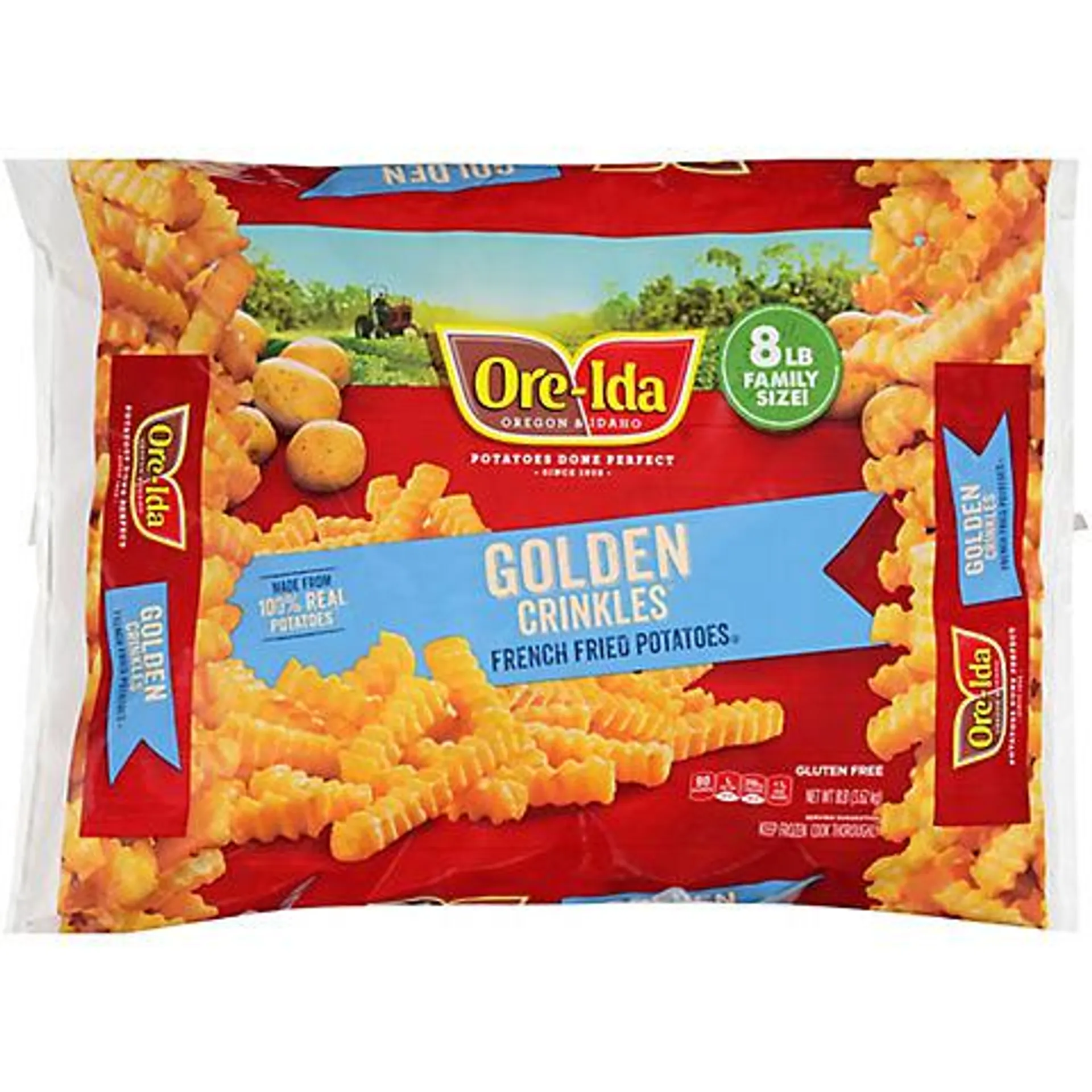 Ore-Ida Crinkle Cut Frozen Potato Fries, 8 lbs.