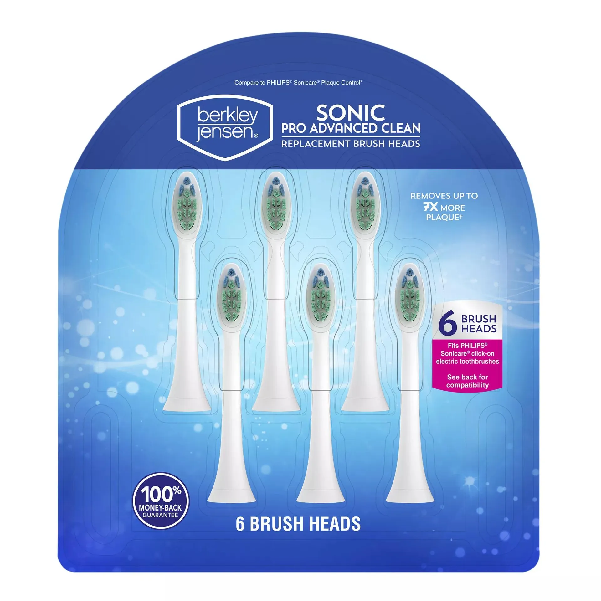 Berkley Jensen Sonic Pro Advanced Clean Replacement Brush Heads, 6 pk.