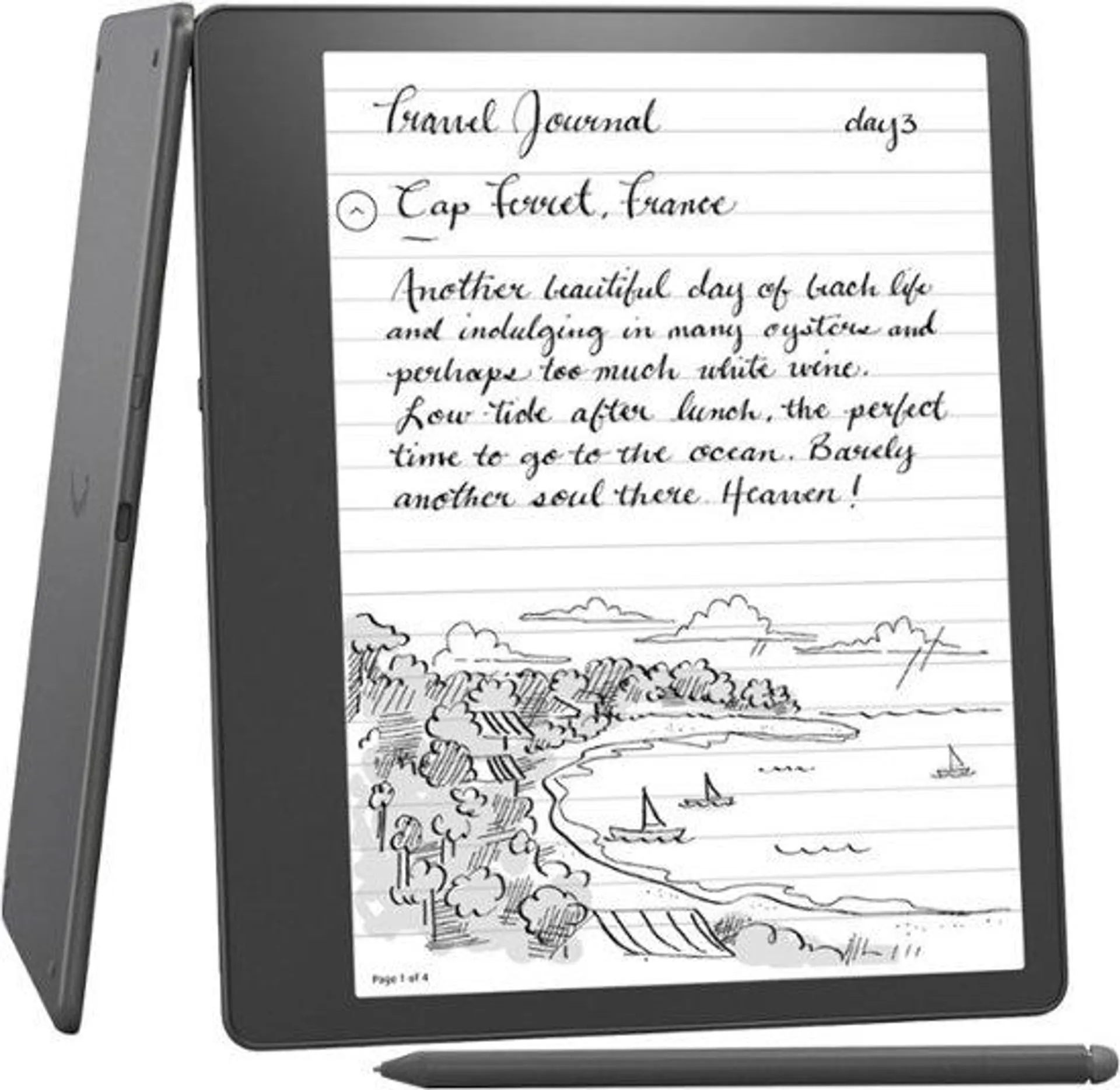 Amazon - Kindle Scribe Digital Notebook- Premium Pen - 2022 - Gray