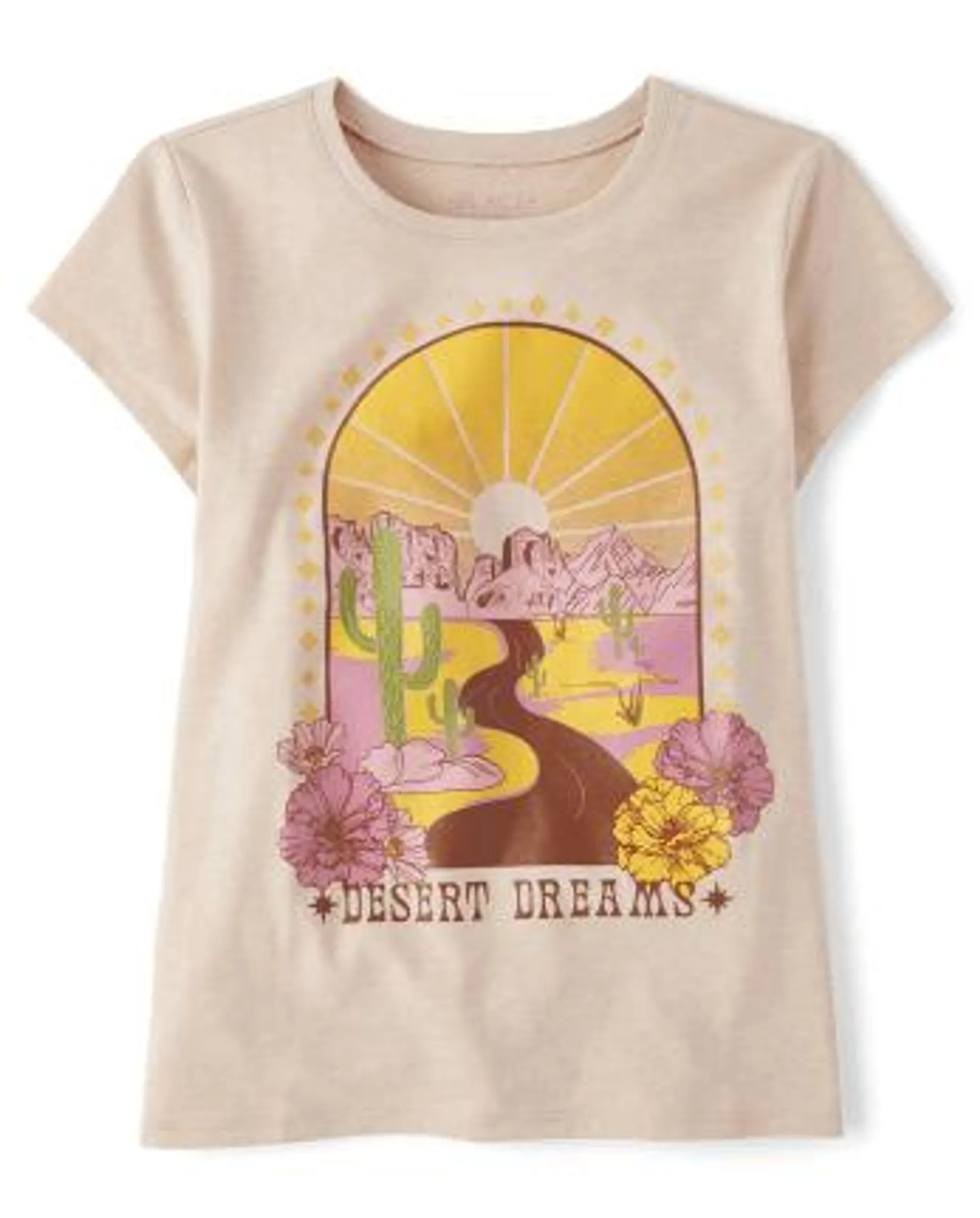 Girls Desert Dreams Graphic Tee - s/d cookiedough