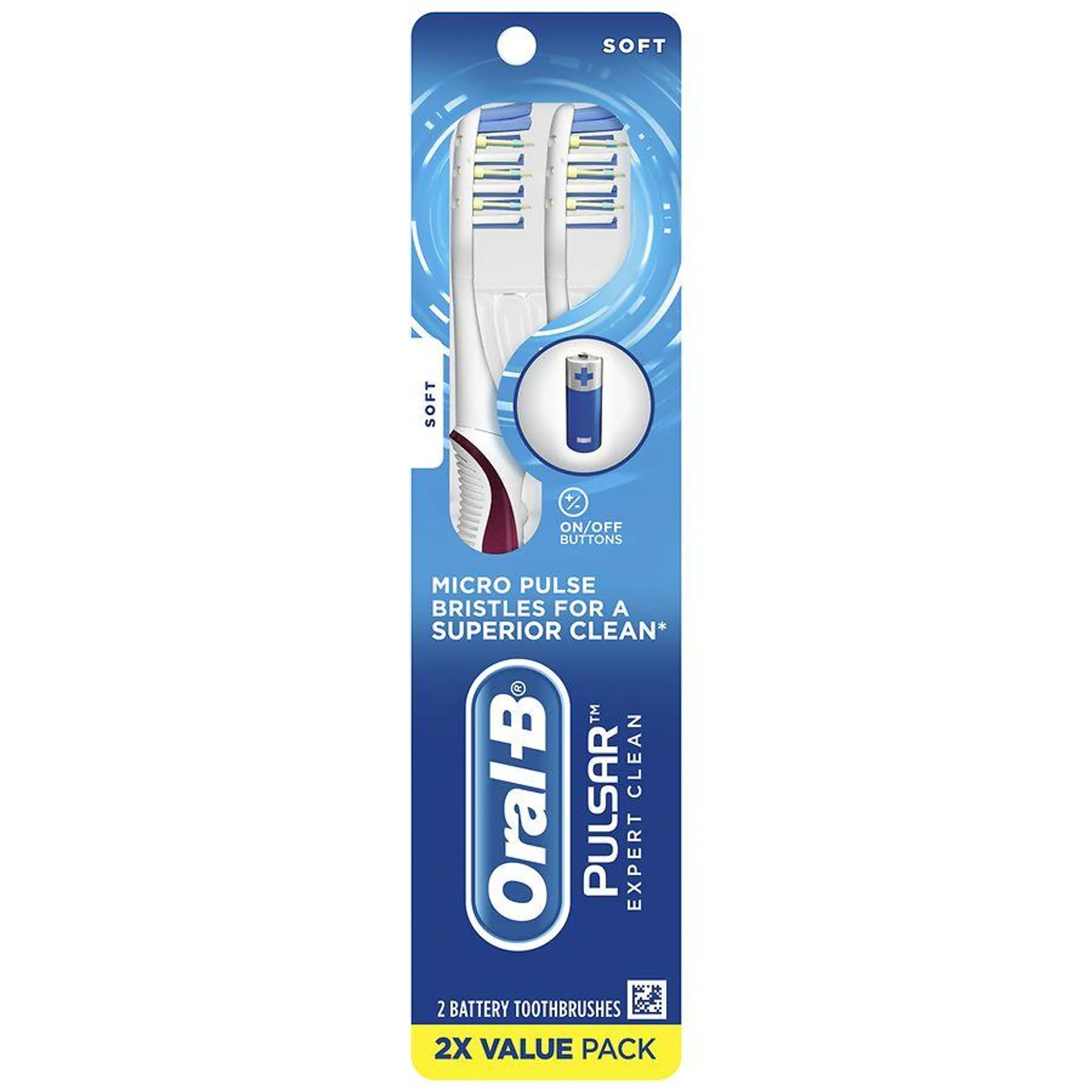 Pulsar Expert Clean Battery Powered Toothbrush