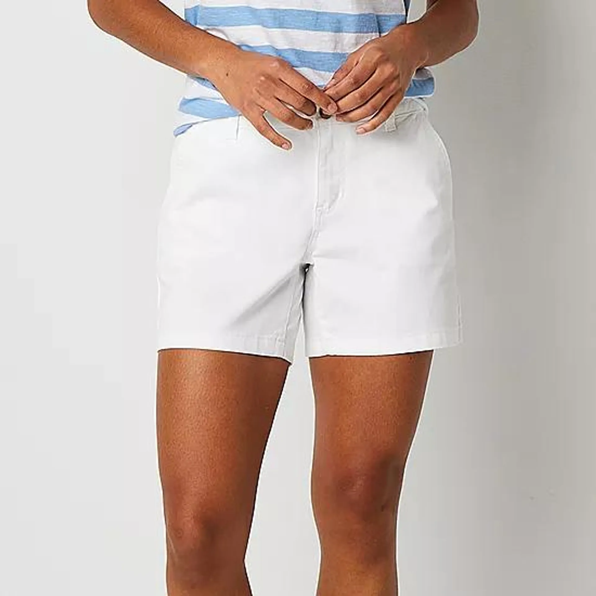 a.n.a Womens Mid Rise 5" Chino Short