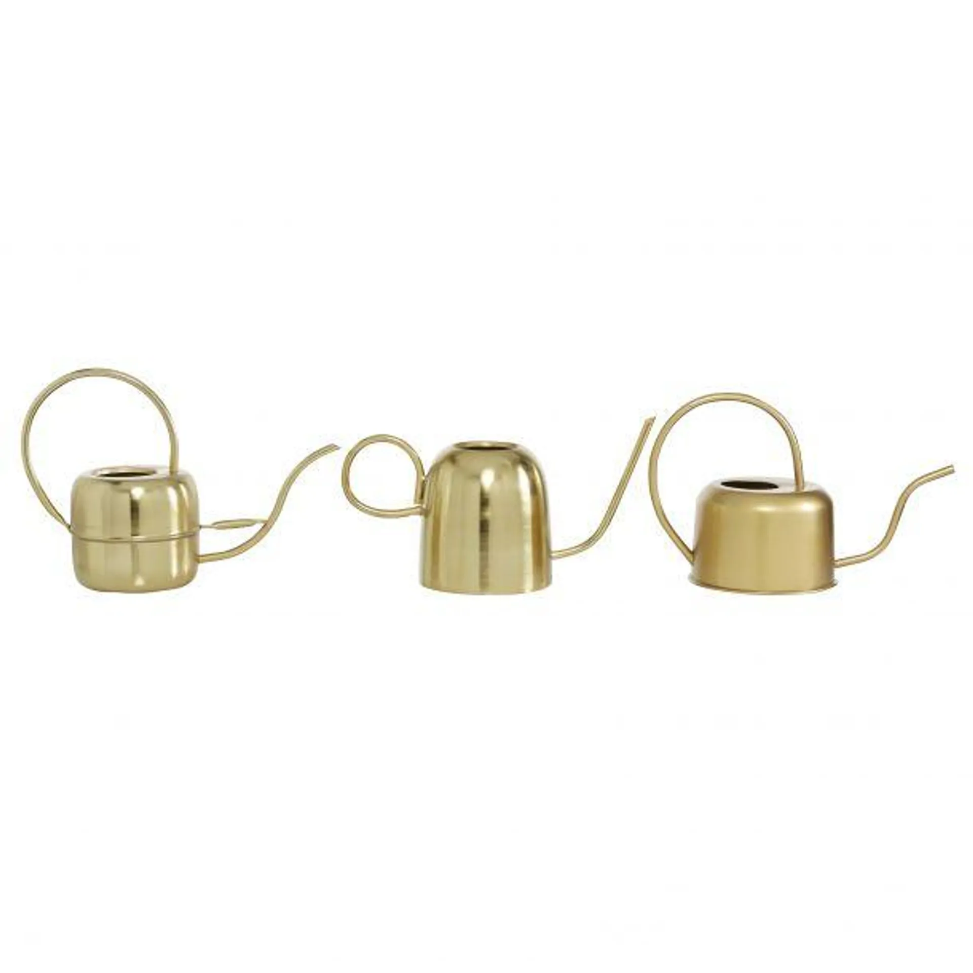 Set of 3 Gold Metal Glam Planter, 7", 8", 9"