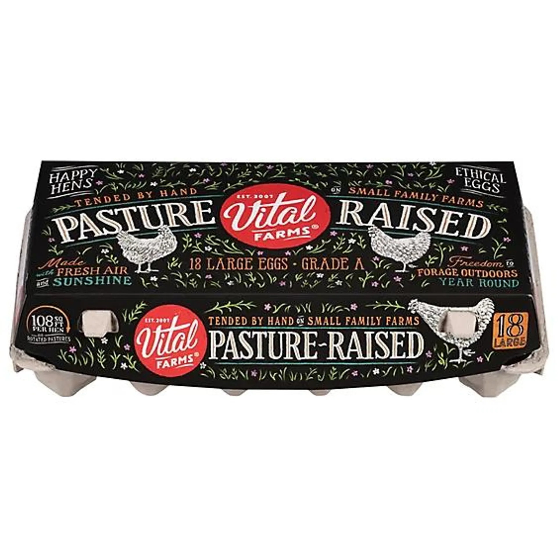 Vital Farms Pasture-Raised Eggs - Large - 18 Count