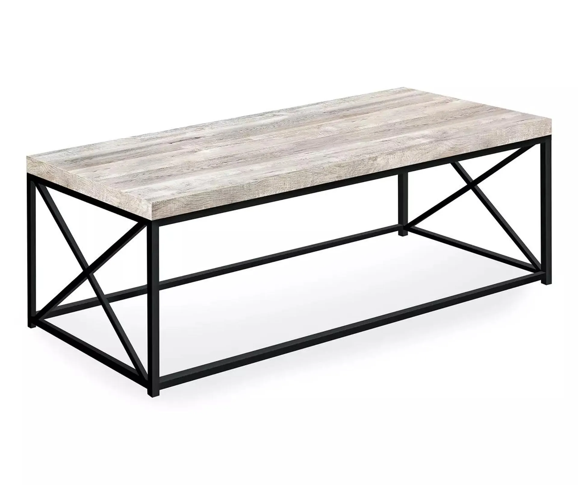 Taupe Reclaimed Wood Look Coffee Table