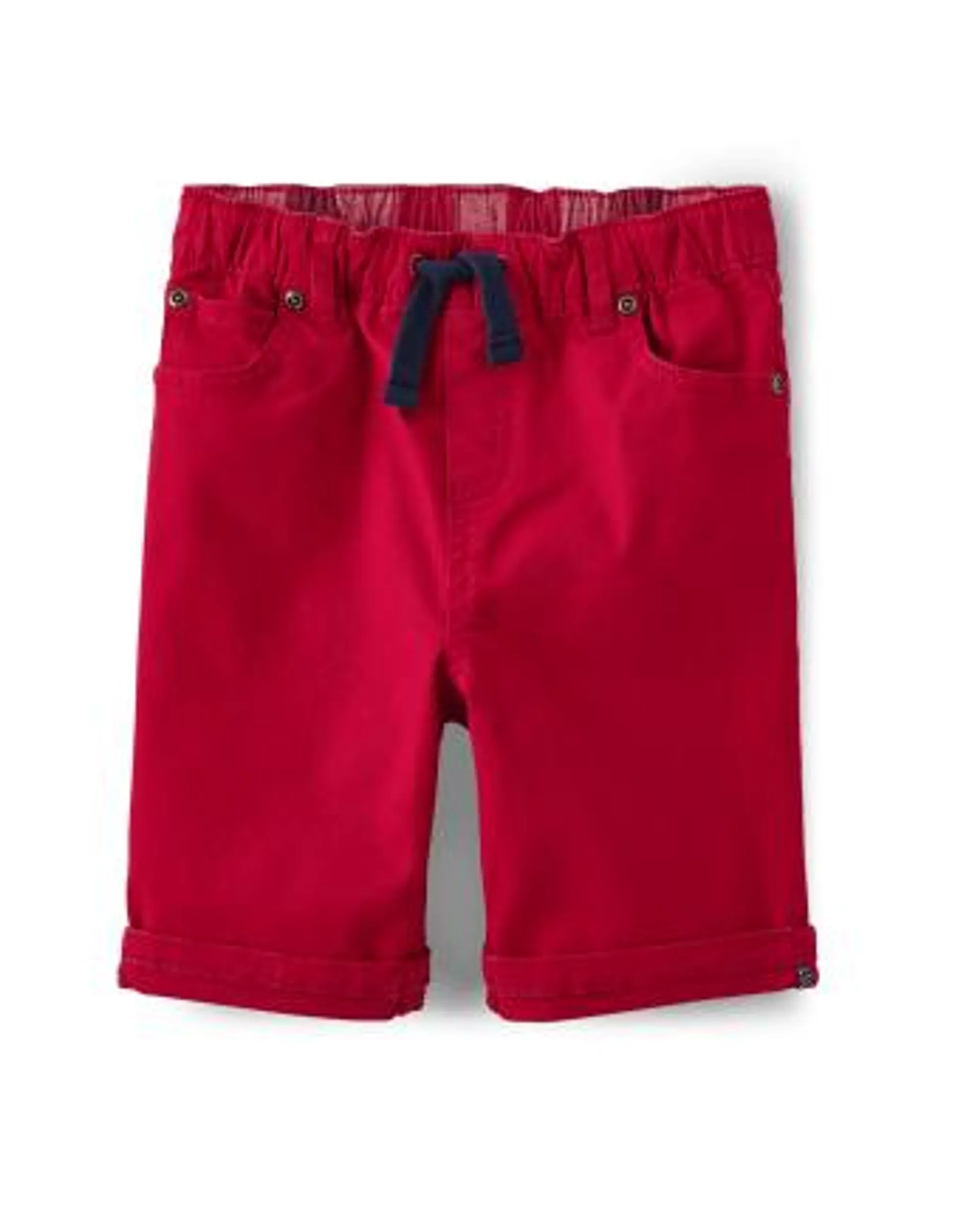 Shorts sin cierres con puños enrollados para niños - American Cutie - classicred