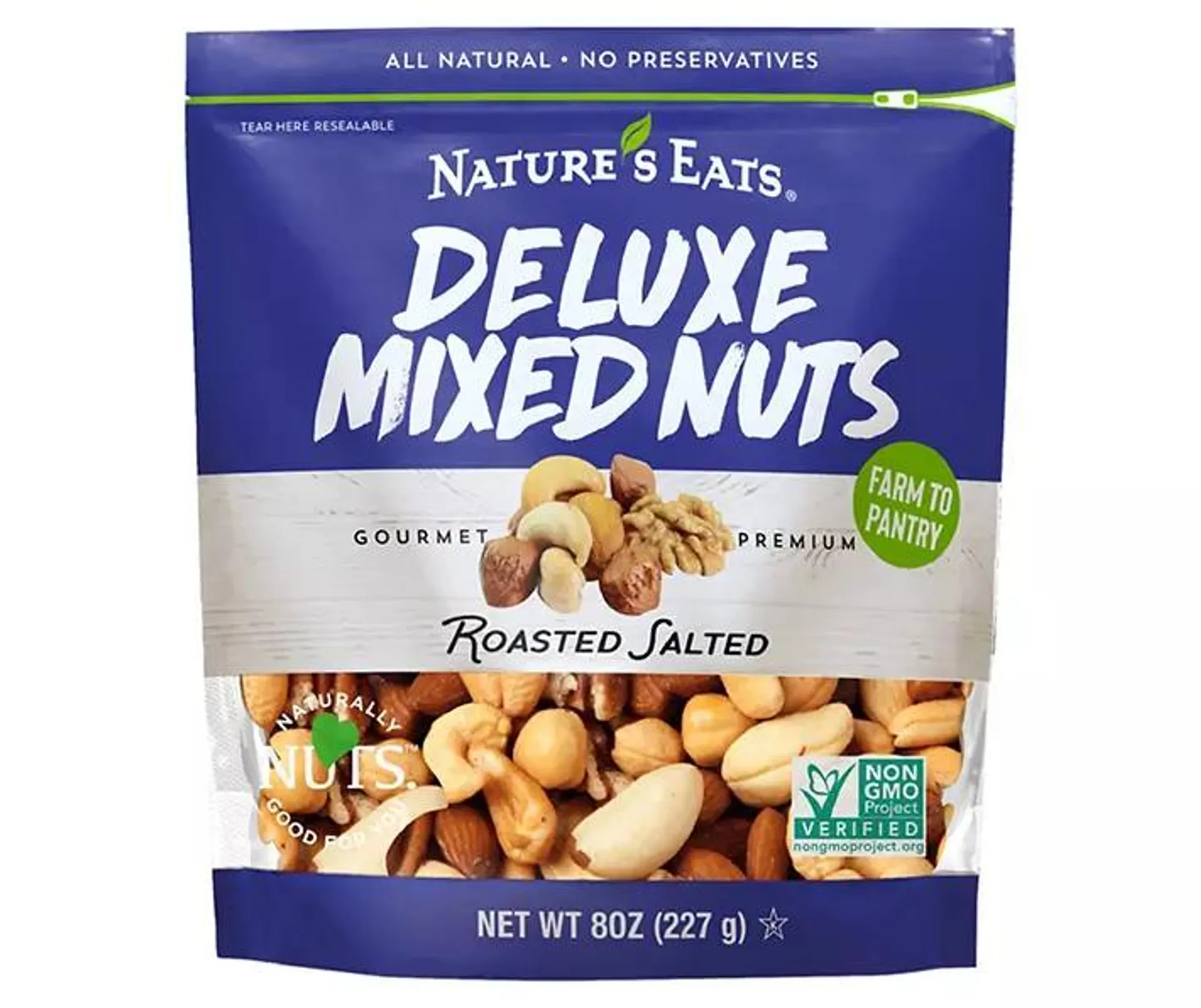 Roasted & Salted Deluxe Mixed Nuts, 8 Oz.