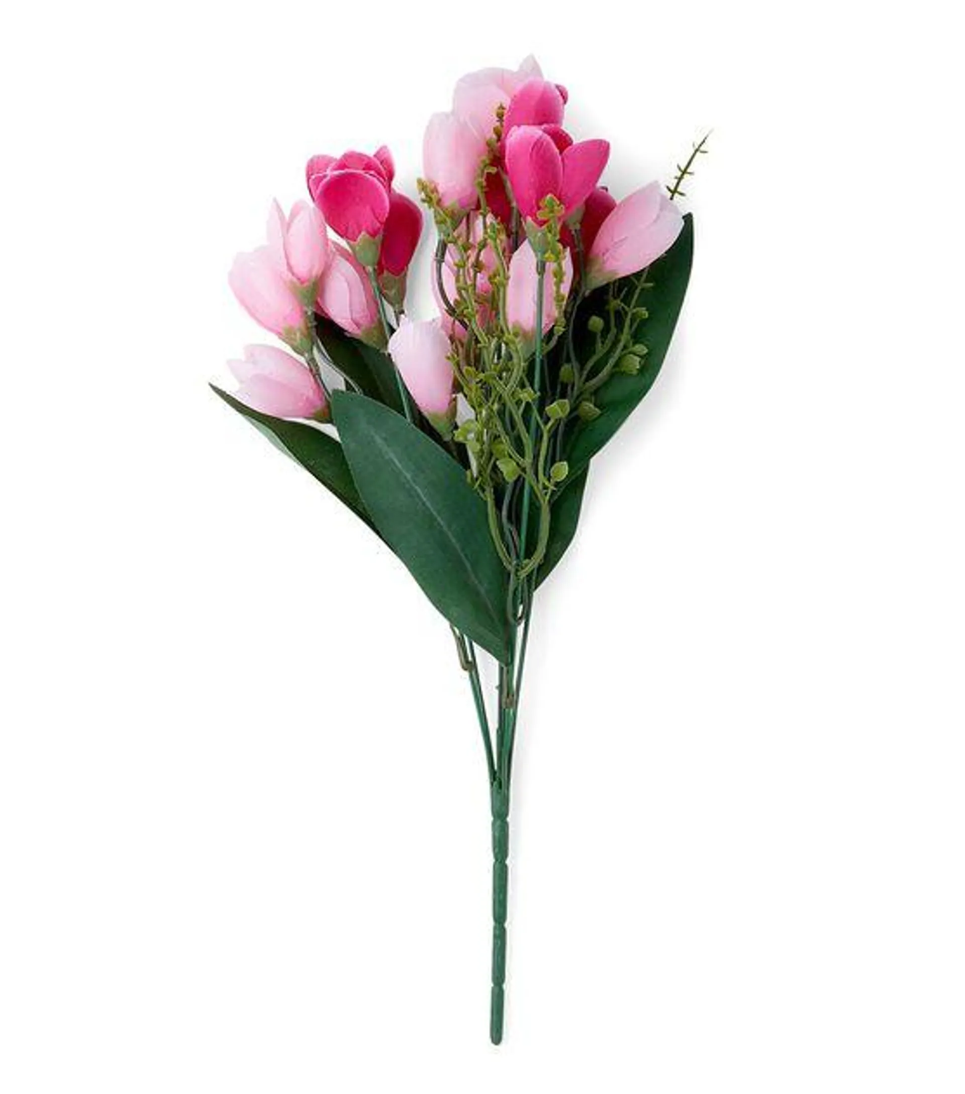 15.5" Spring Pink Tulip Bush by Bloom Room