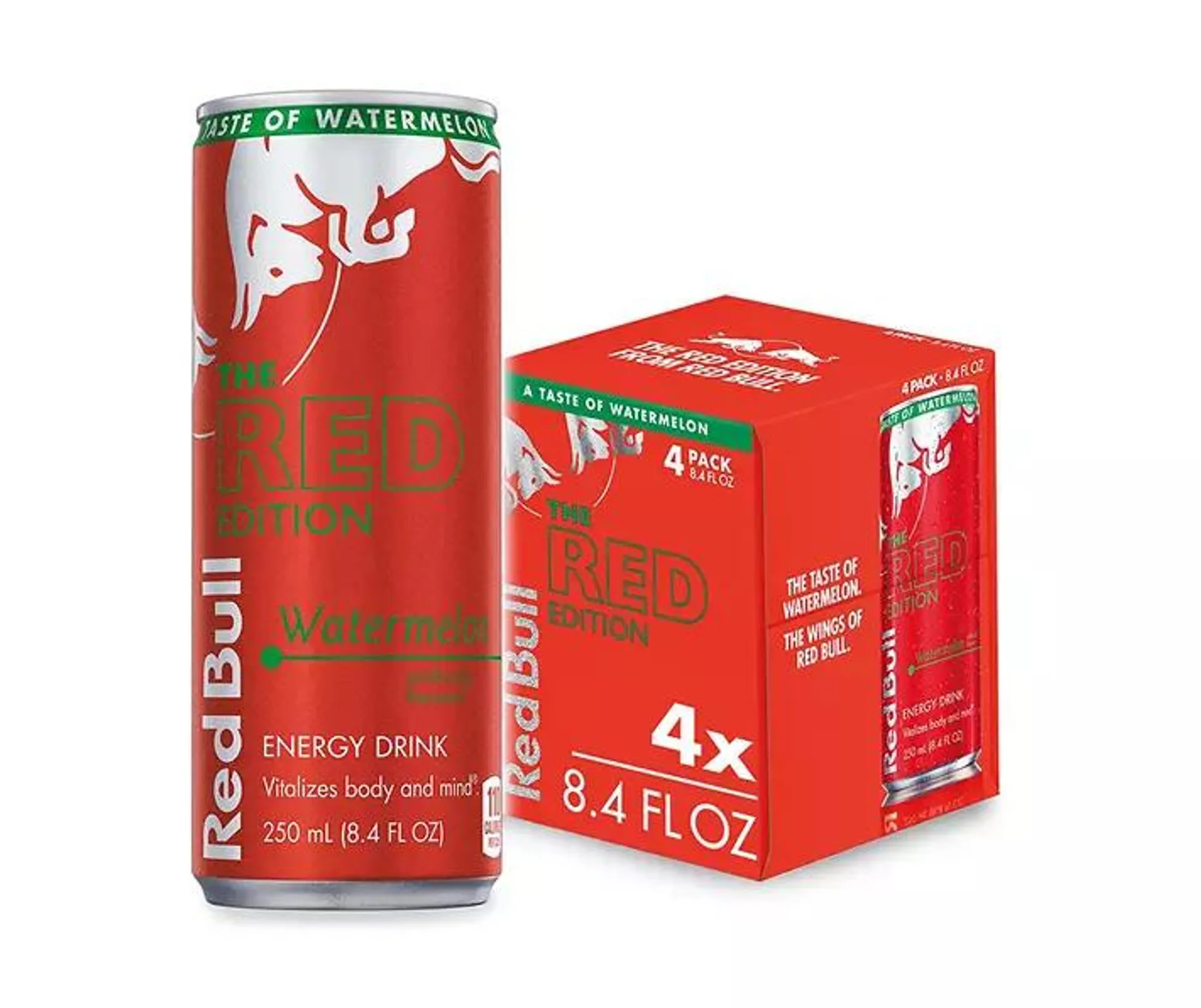 Red Edition Watermelon Energy Drink 8.4 Oz. Cans, 4-Pack