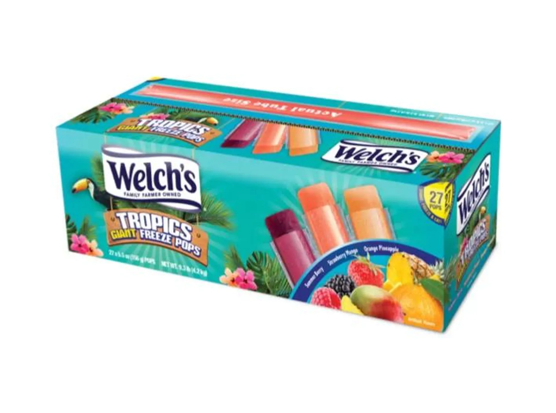 Tropical Giant Freeze Pops, 27-Count