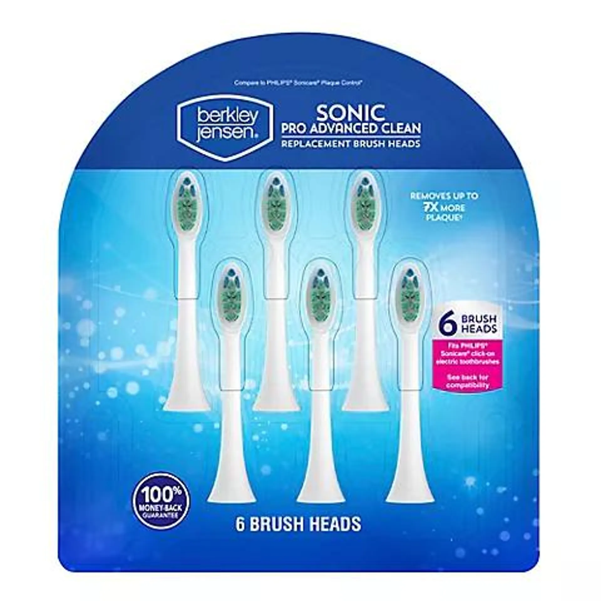 Berkley Jensen Sonic Pro Advanced Clean Replacement Brush Heads, 6 pk.