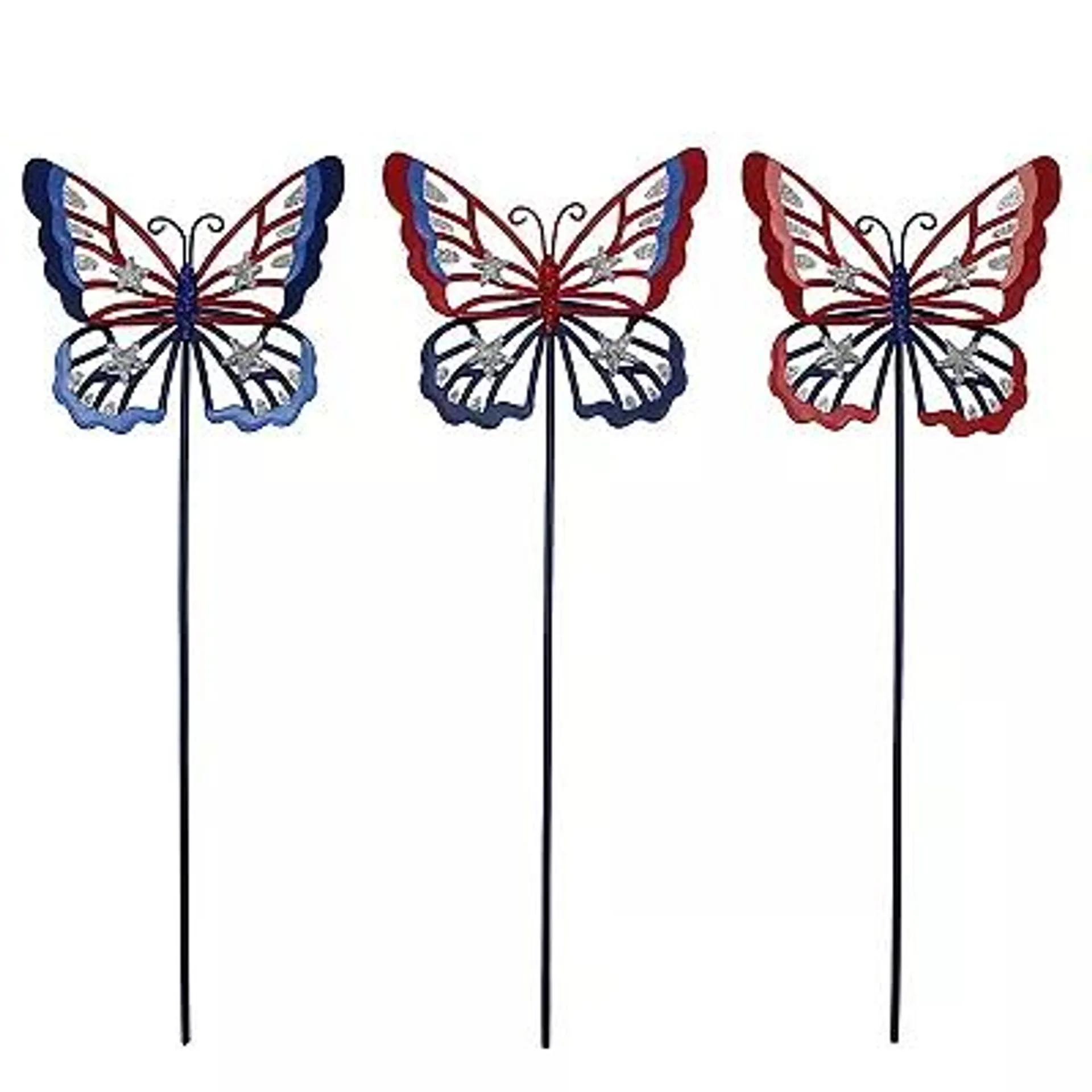 Celebrate Together™ Americana Mini Butterfly Garden Stake 3-piece Set