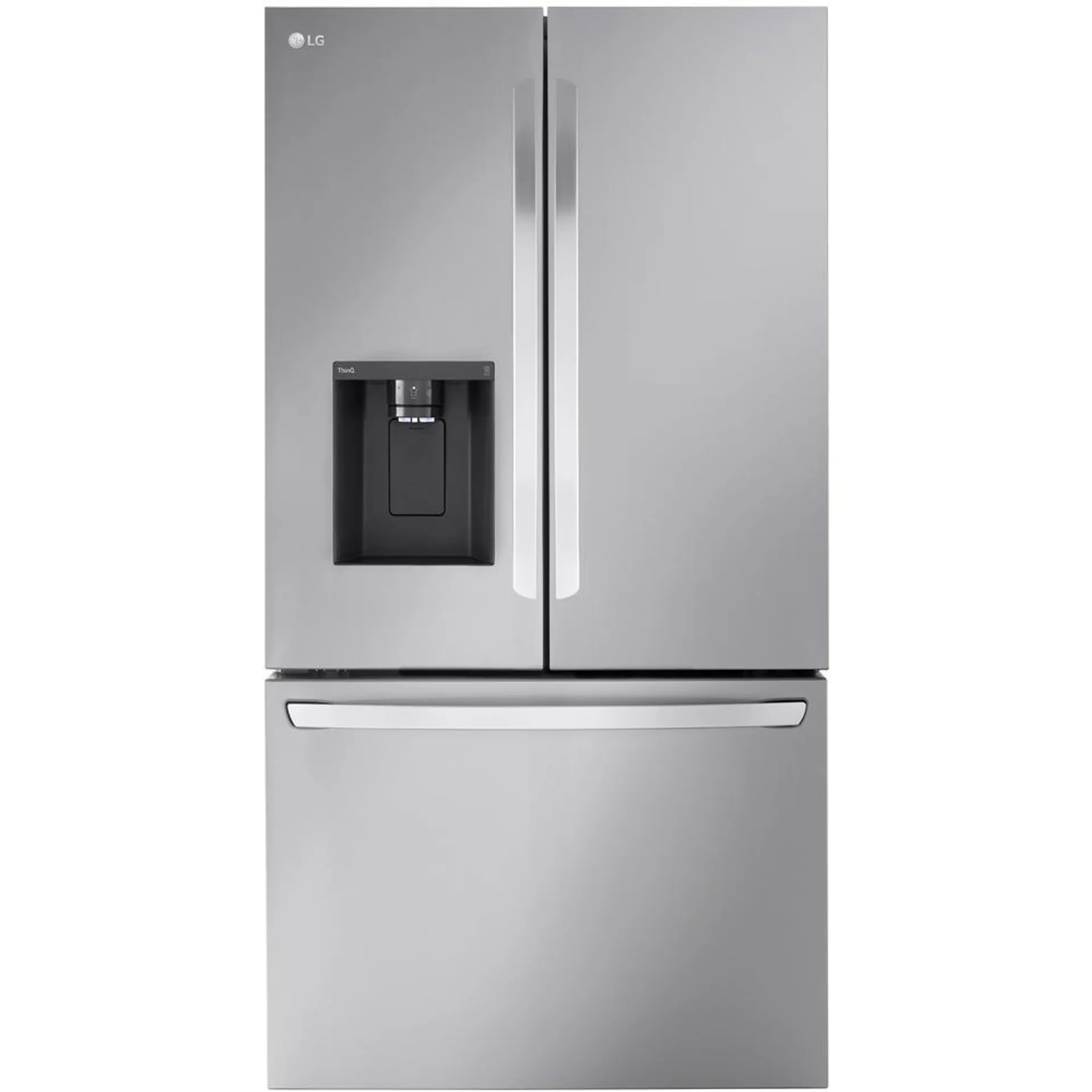 LG LRFXC2606S 25.5 cu. ft. Counter Depth French Door Refrigerator with Dual Ice – PrintProof™ Stainless Steel