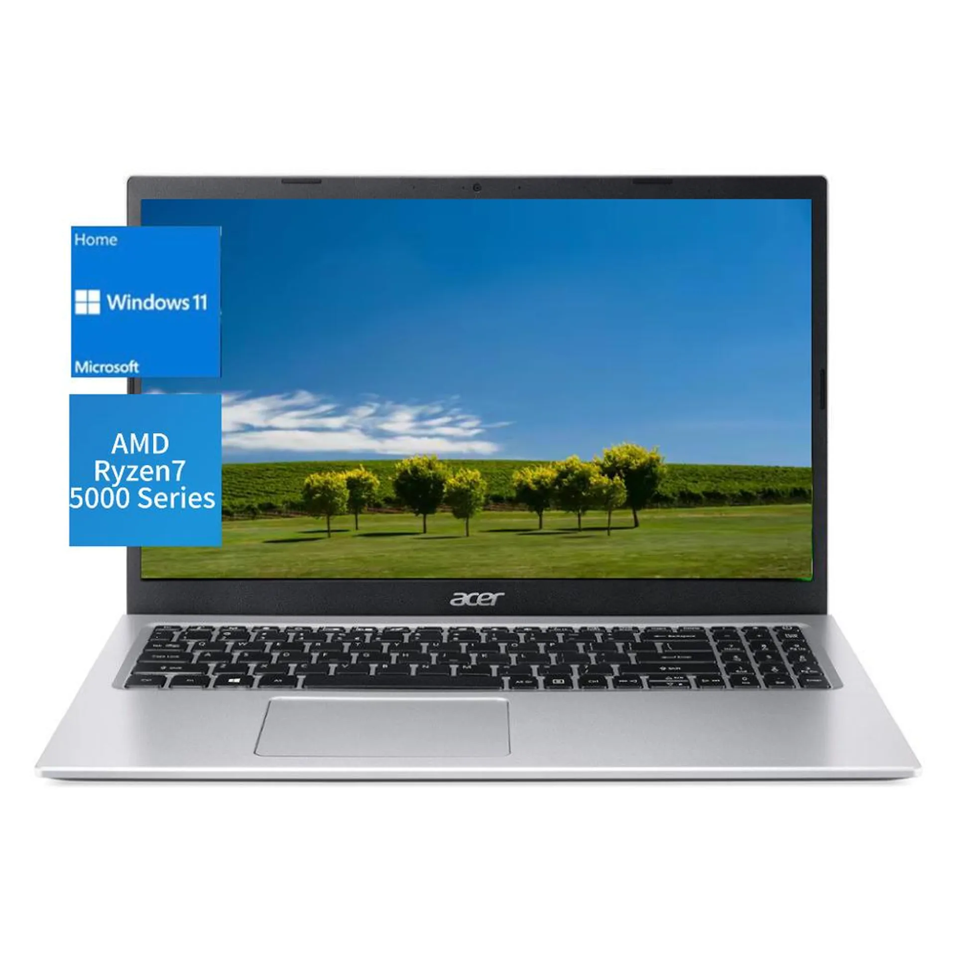 Acer Aspire 3 15.6 FHD Laptop,AMD Ryzen 7-5700U Processor with Radeon Graphics,16GB RAM,1TB SSD,Windows 11 Home,Silver