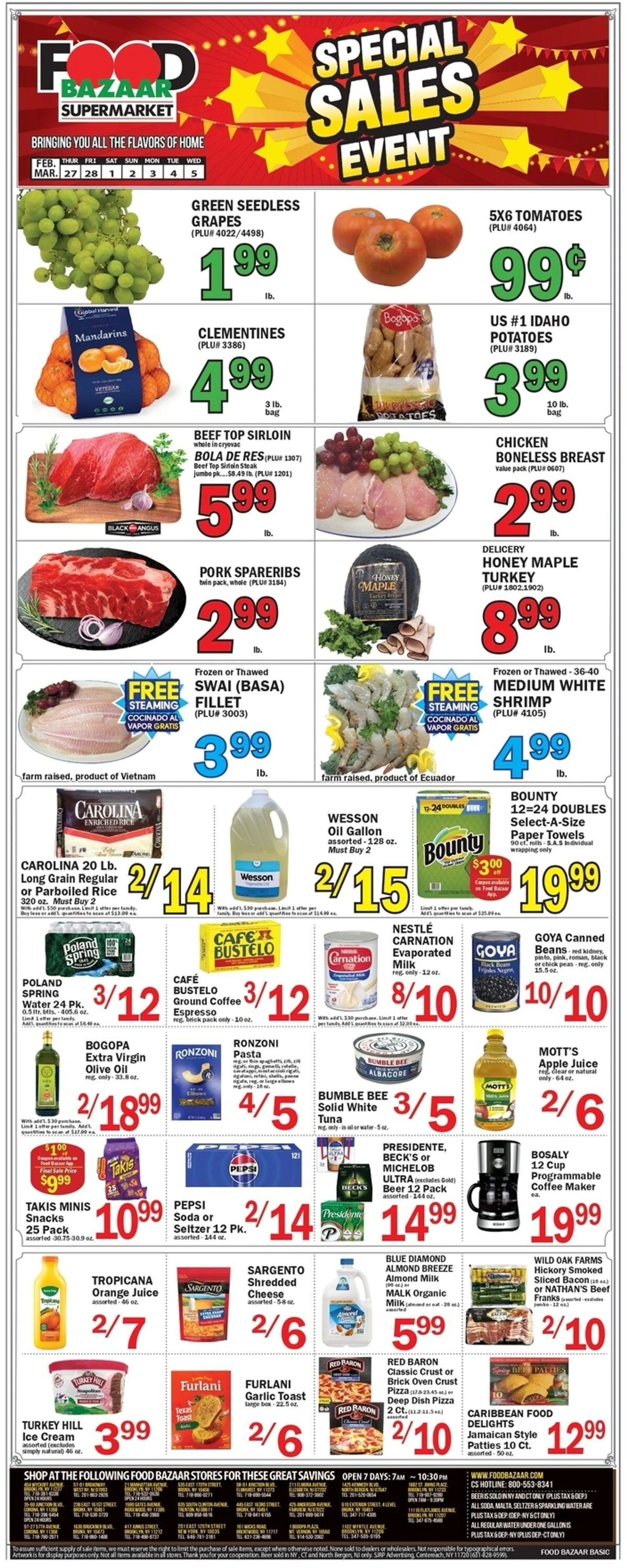 Catálogo de Food Bazaar Current weekly ad 27 de febrero al 5 de marzo 2025 - Página 1