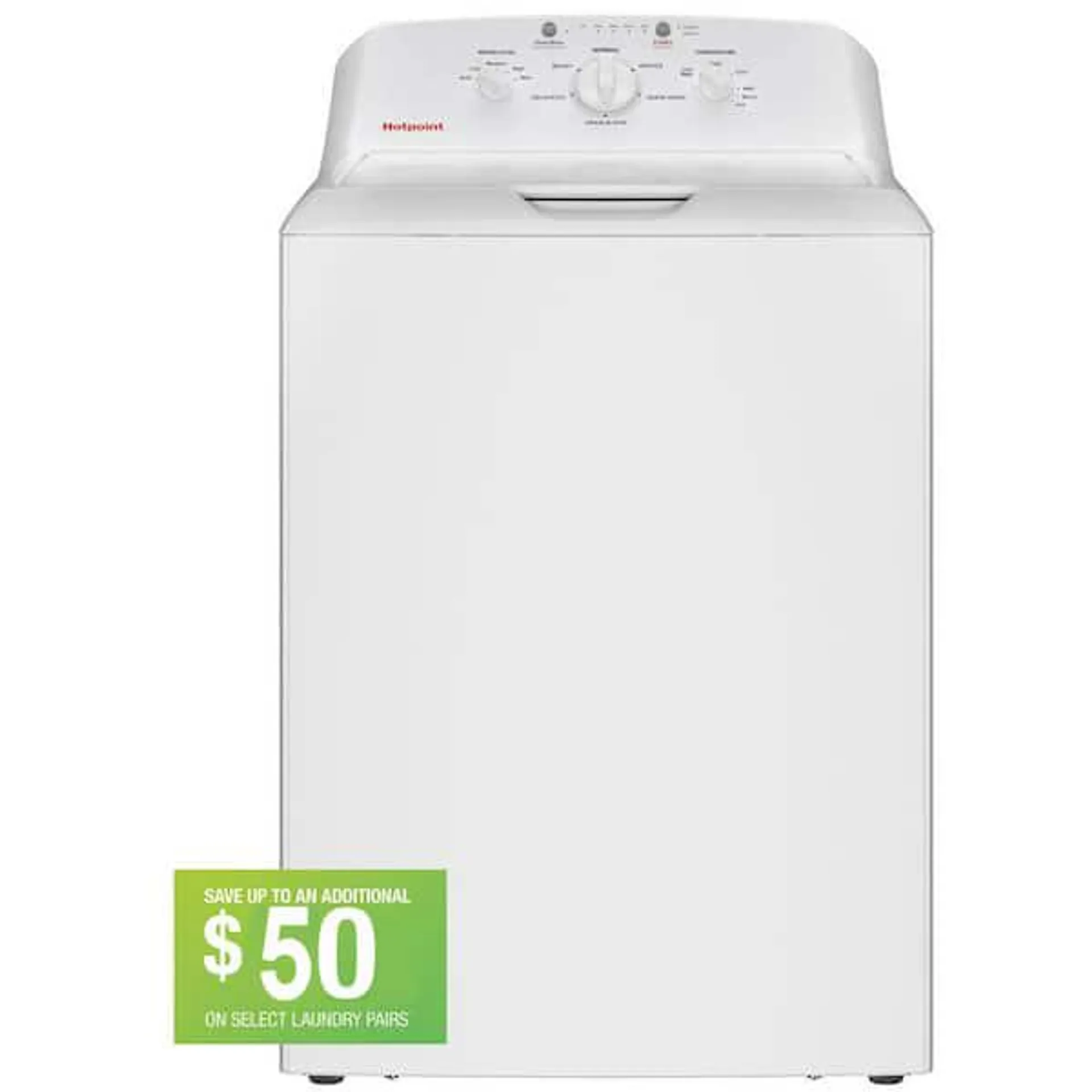 4.0 cu.ft. Top Load Washer in White with Cold Plus and Water Level Control