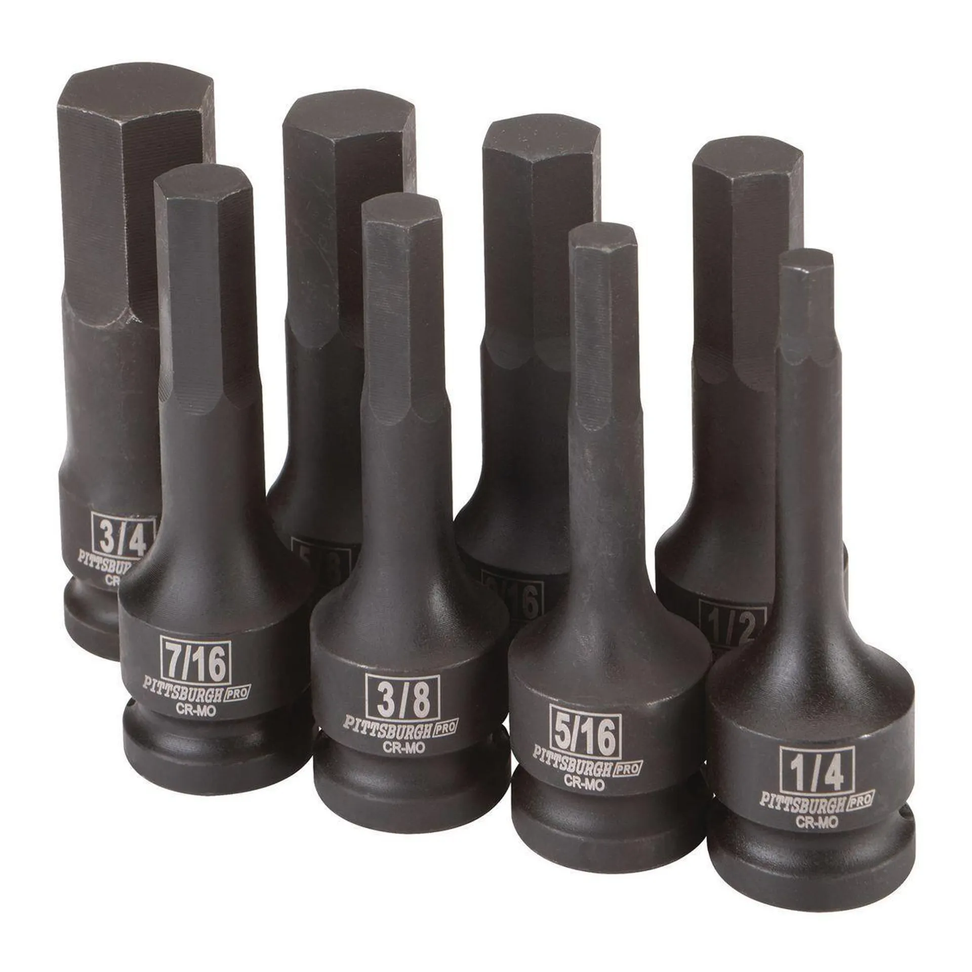 1/2 in. Drive SAE Impact Hex Socket Set, 8 Piece