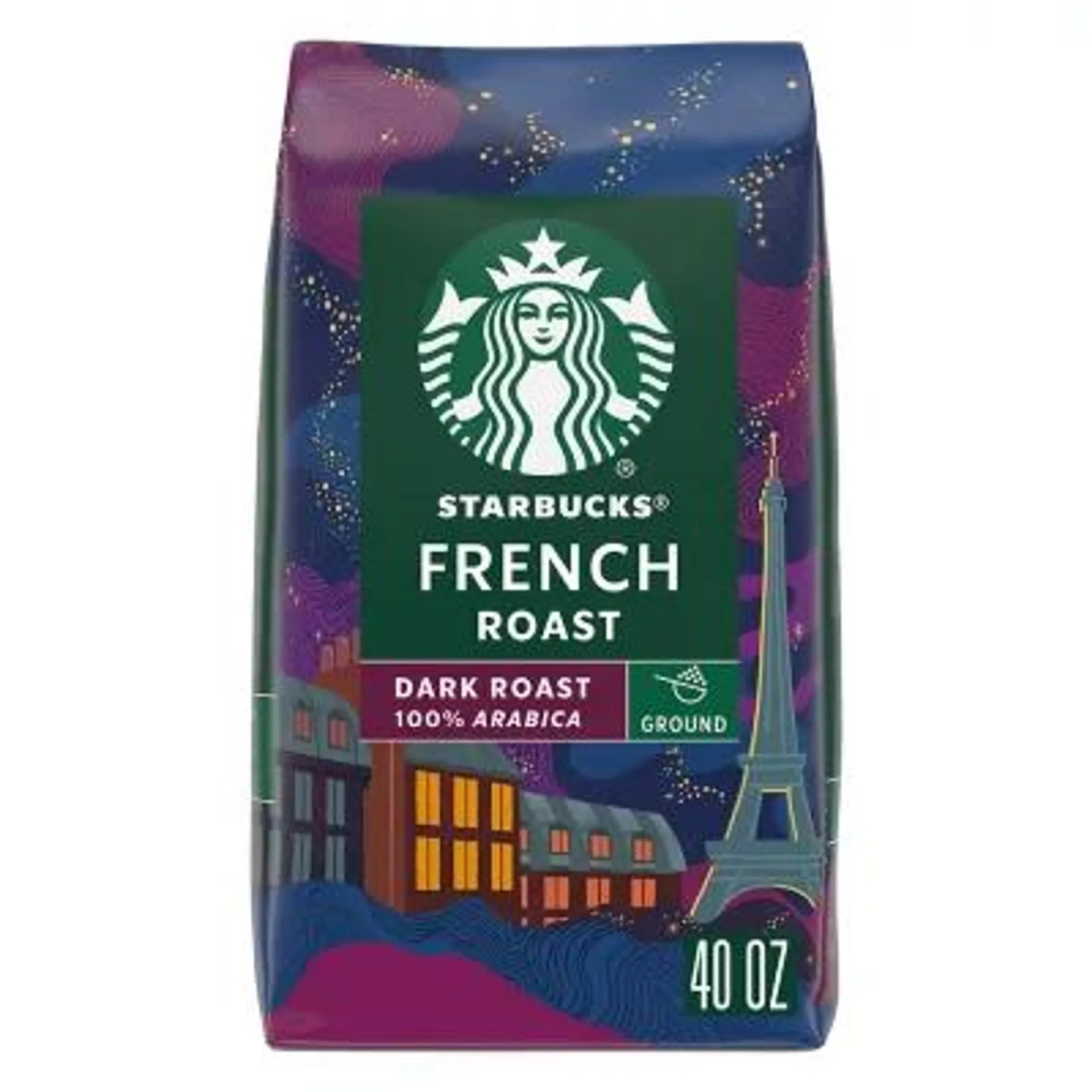 Starbucks Dark French Roast Ground Coffee, 40 oz.