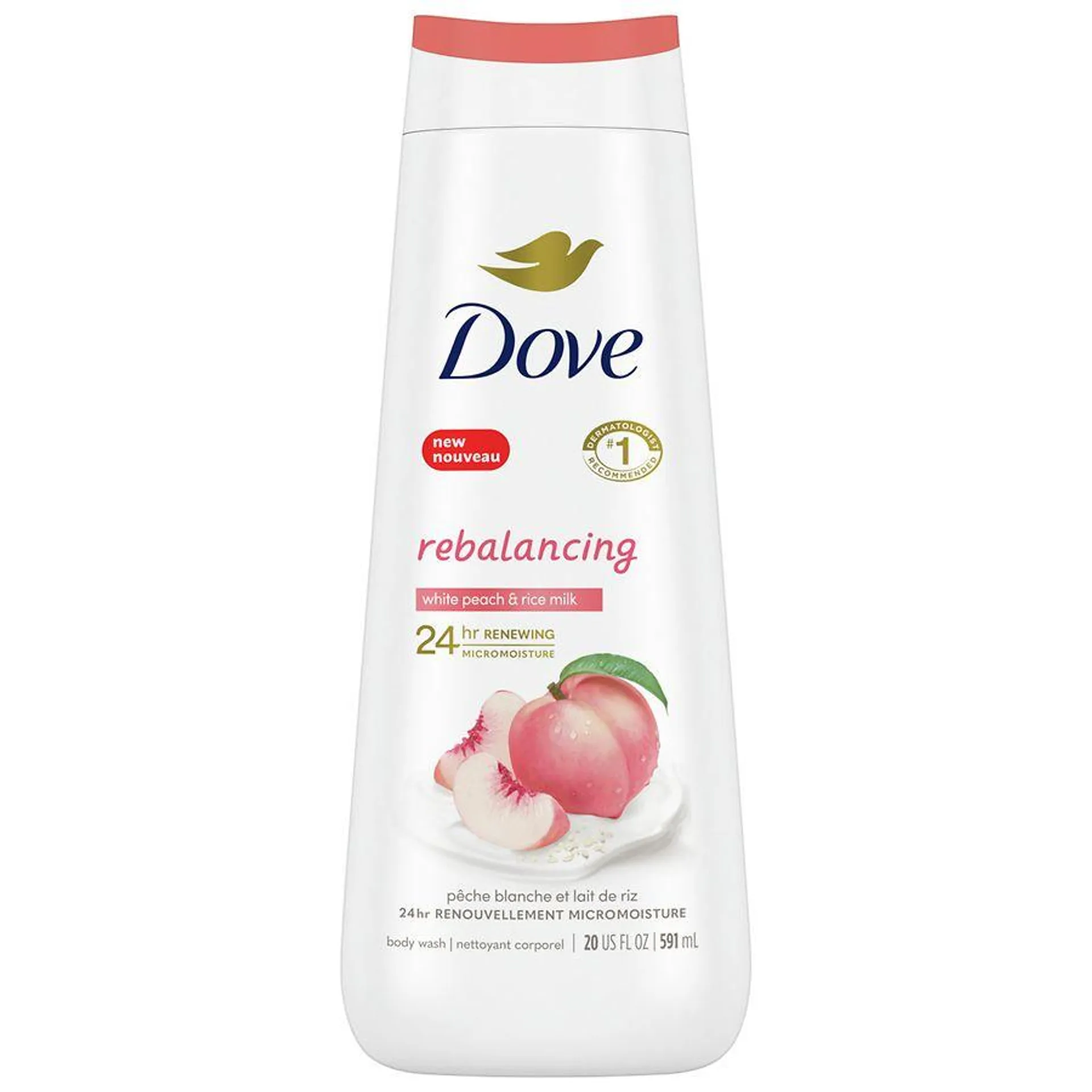 Body Wash, Rebalancing White Peach & Rice Milk