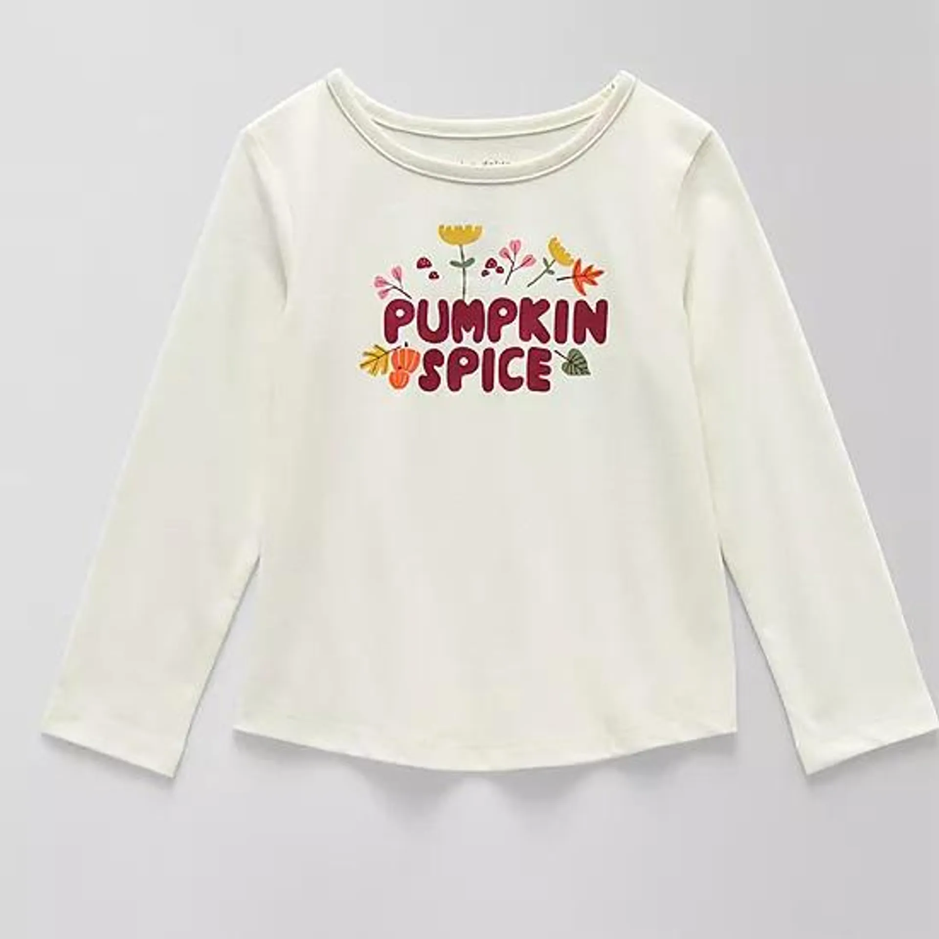 new! Okie Dokie Toddler & Little Girls Round Neck Long Sleeve Graphic T-Shirt