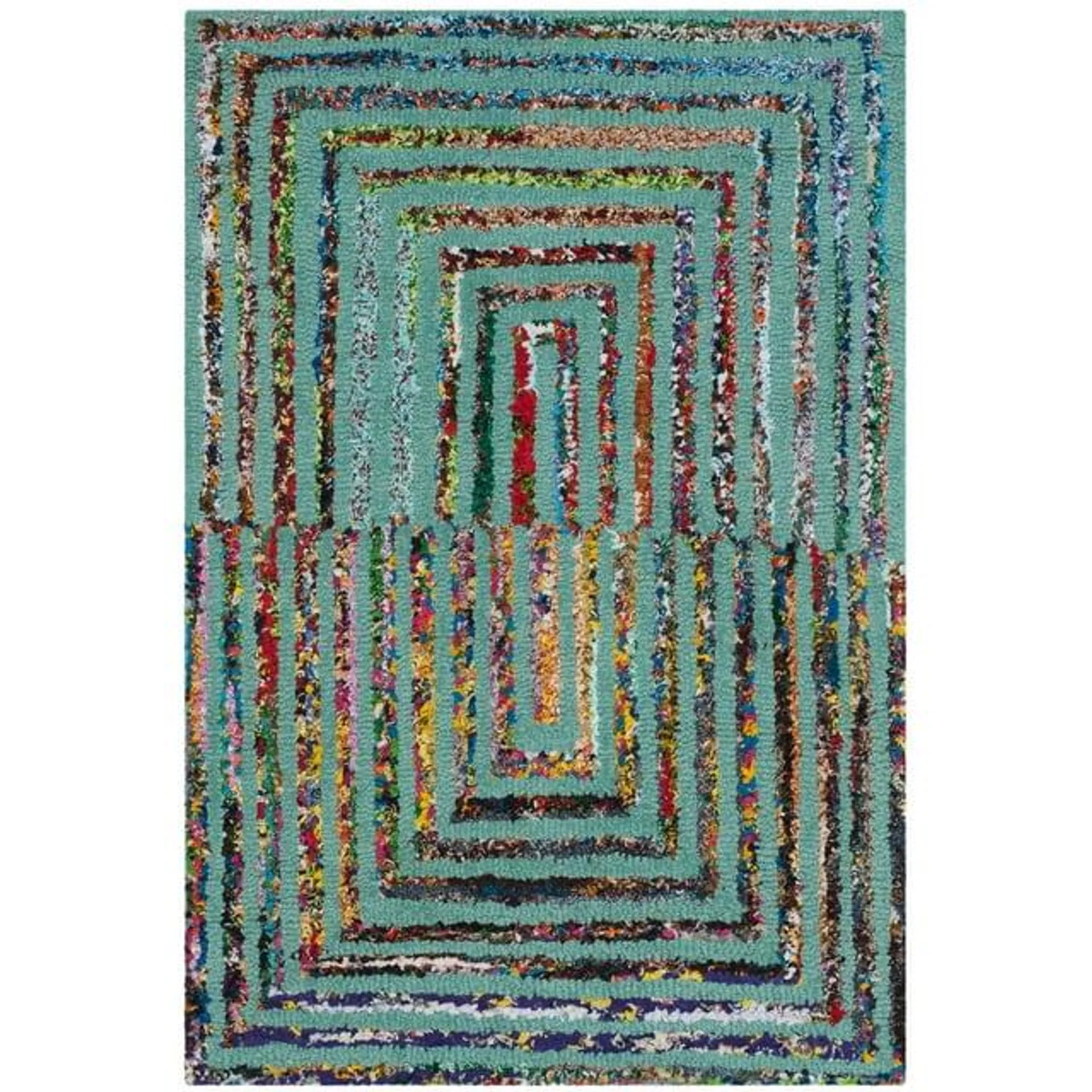 SAFAVIEH Nantucket Sybella Geometric Area Rug, Teal, 2' x 3'