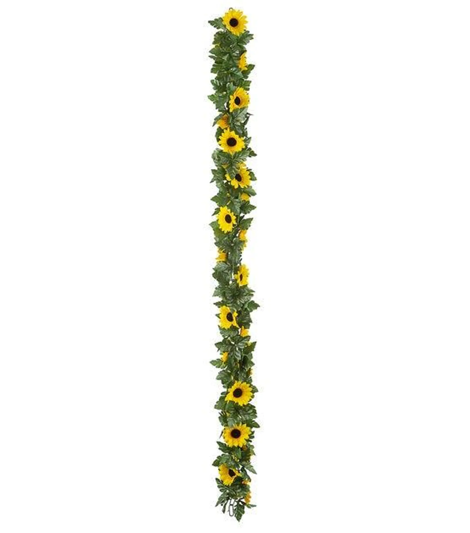 66" Yellow Sunflower & Green Leaf Garland by Bloom Room